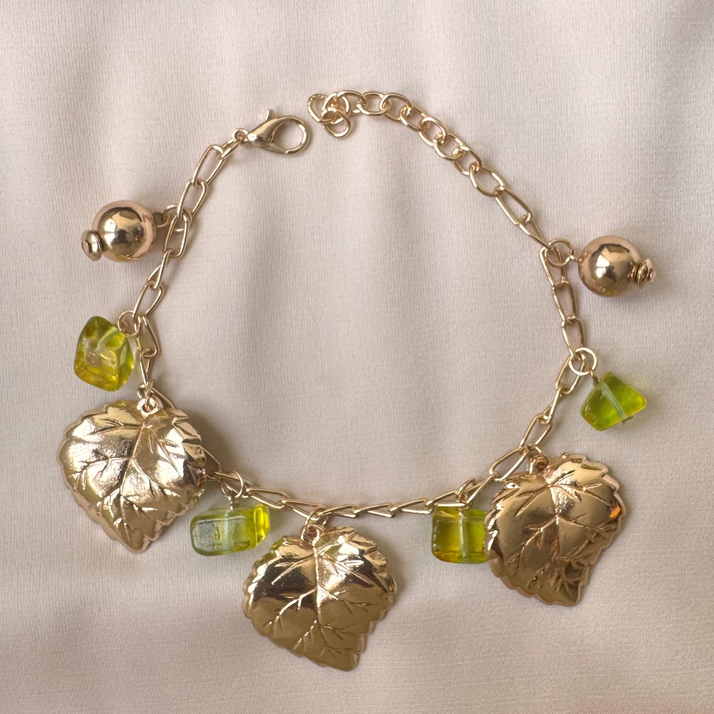 TFC Leaf Affair Charm Gold Plated Bracelet