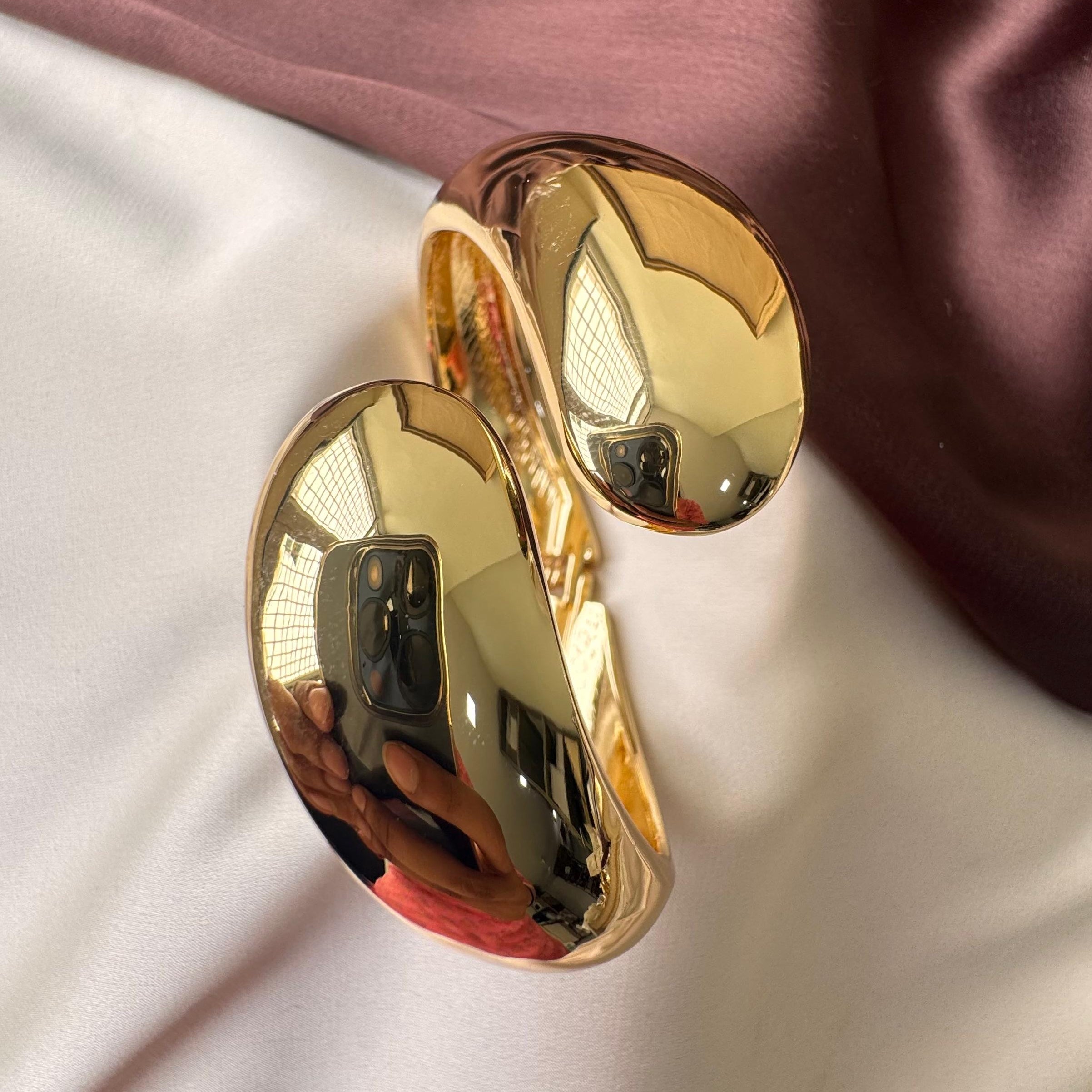 TFC Golden Drape Gold Plated Bangle