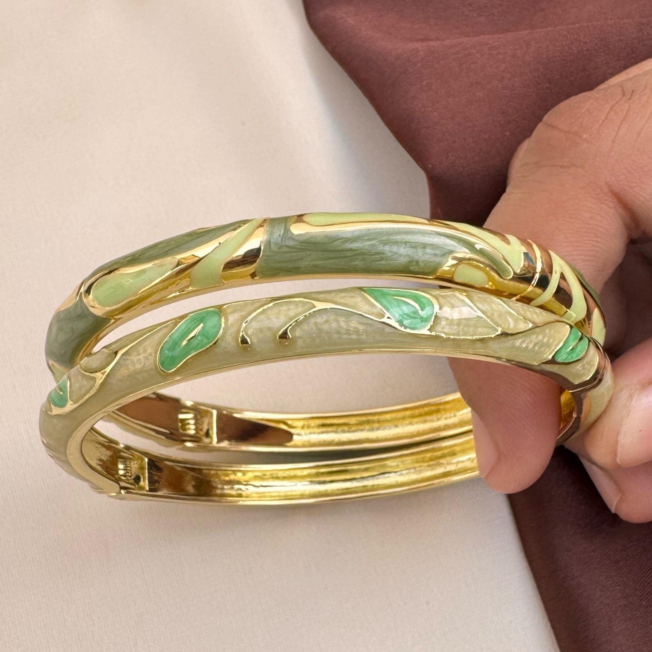 TFC Earthline Gold Plated Bracelet Bangle (size 6.0)