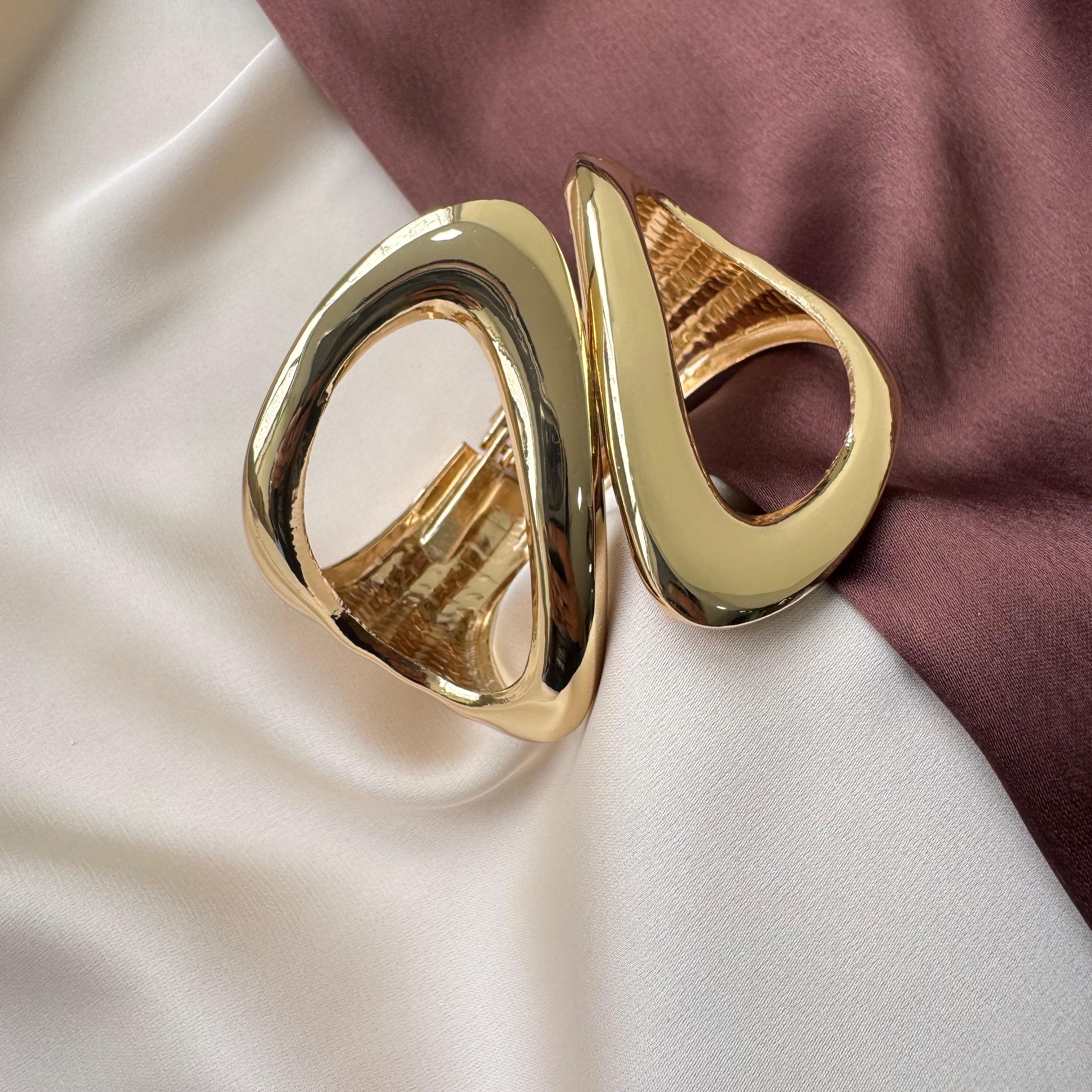 TFC  Size 2.6 Mystic Meadow Gold Plated Bracelet Bangle