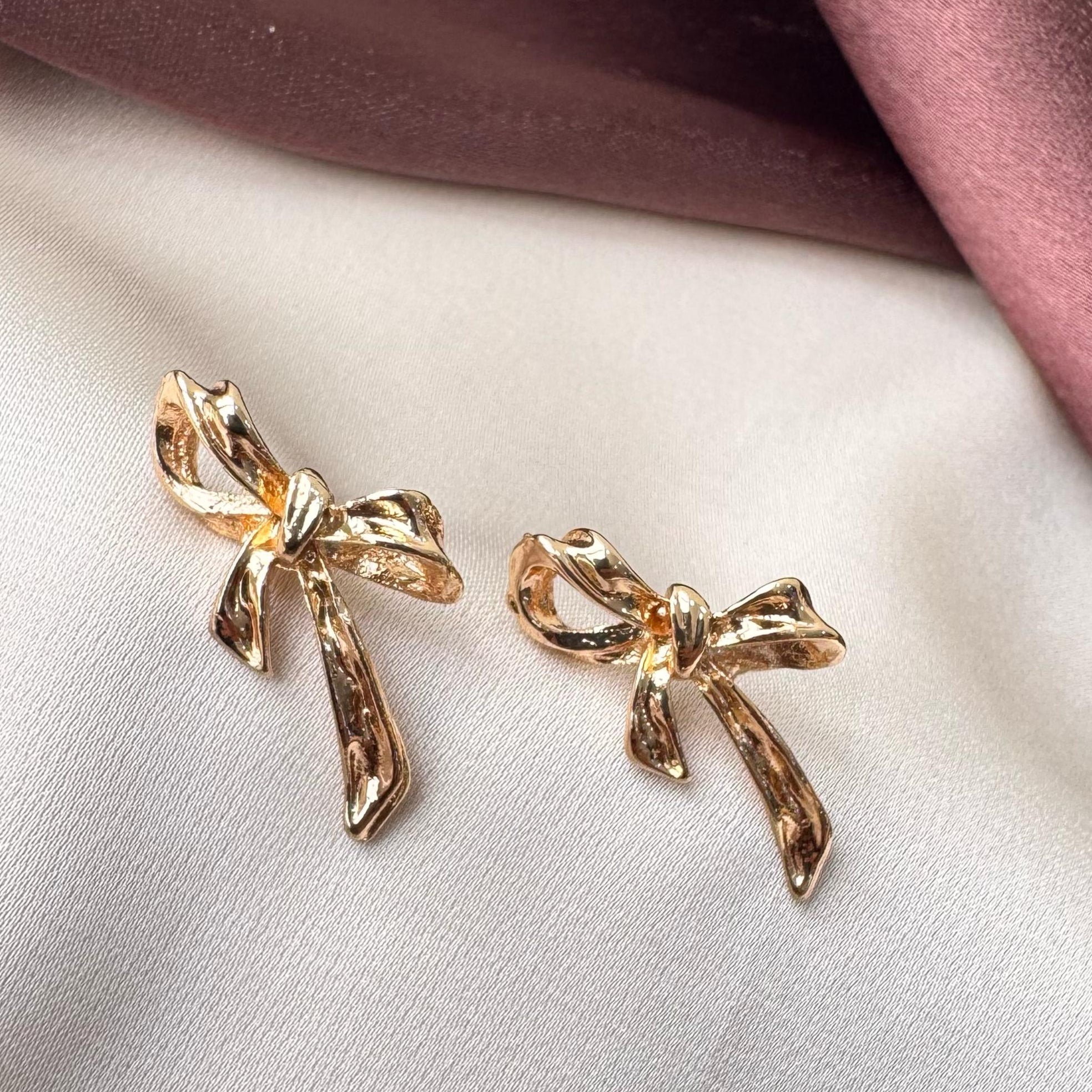 TFC Knoticia Gold Plated Stud Earrings