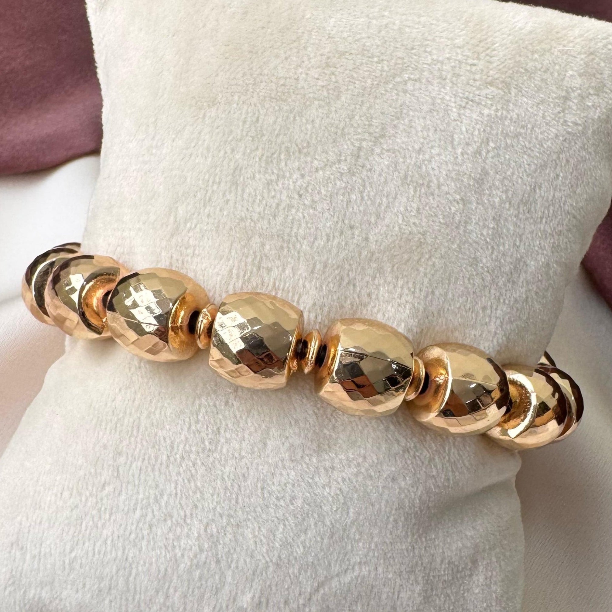 TFC Shining Bold bead Gold Plated Bracelet