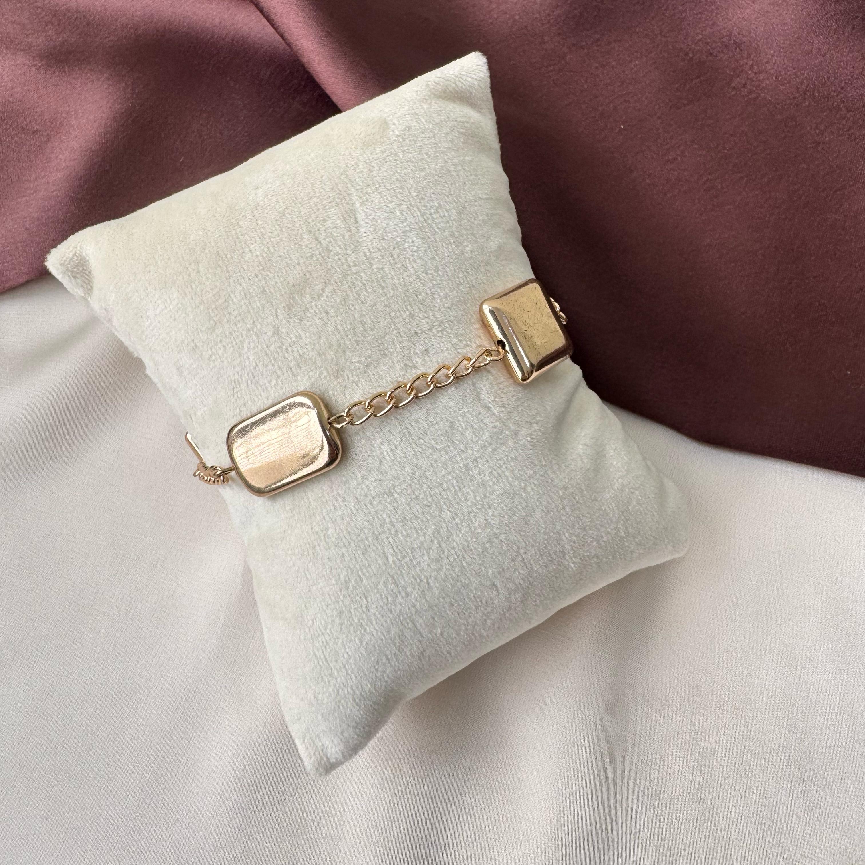 TFC Gold Plated Square Bracelet