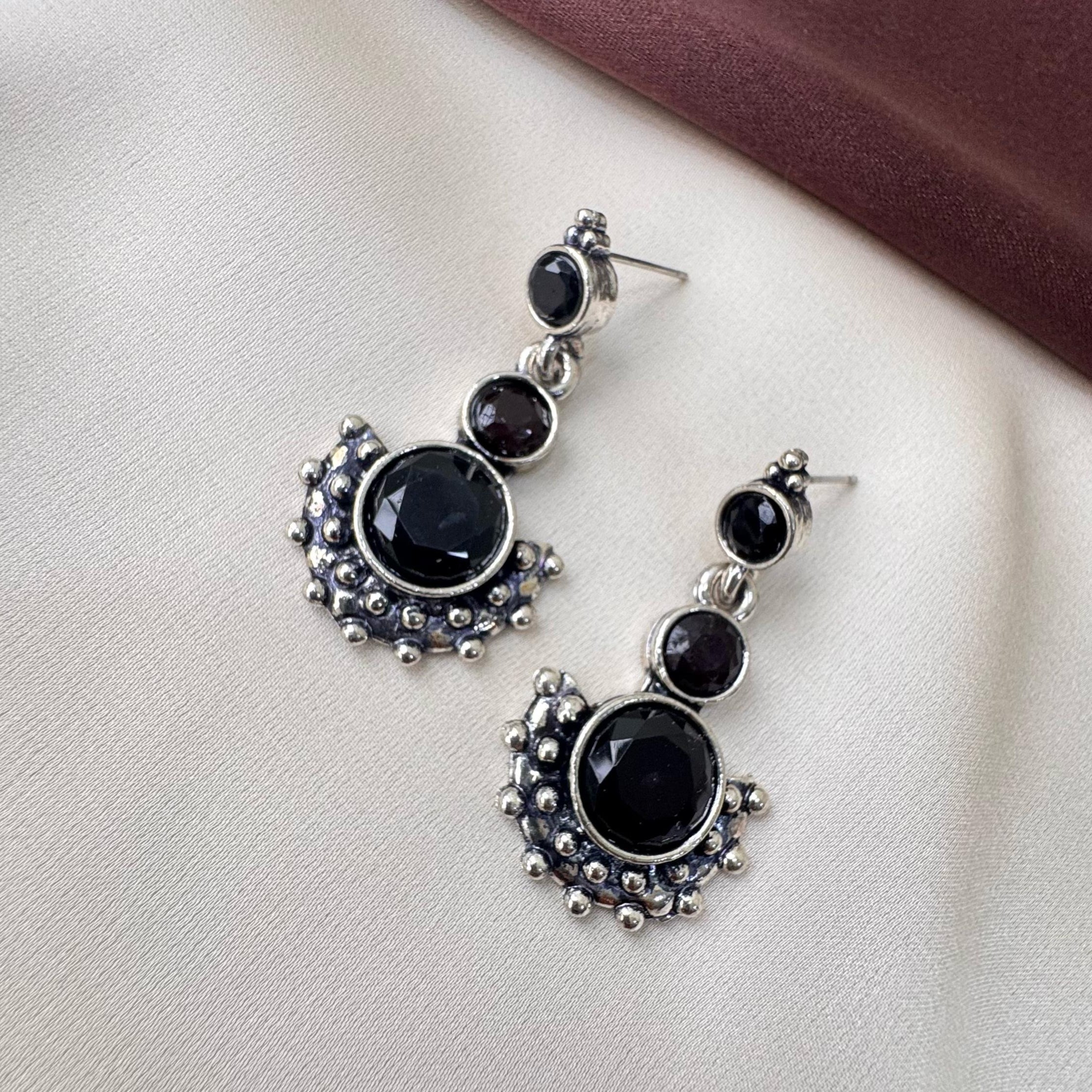 TFC Ragini Deep Black Oxidised Earring