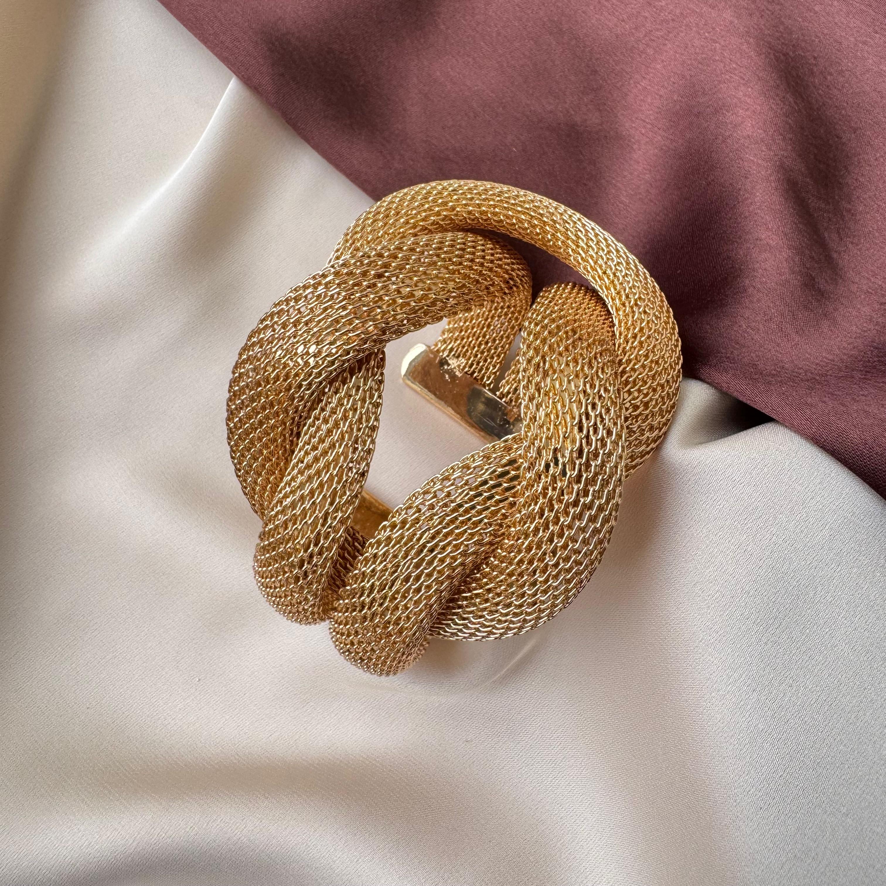 TFC Adjustable Knotted Gold Plated Bangle