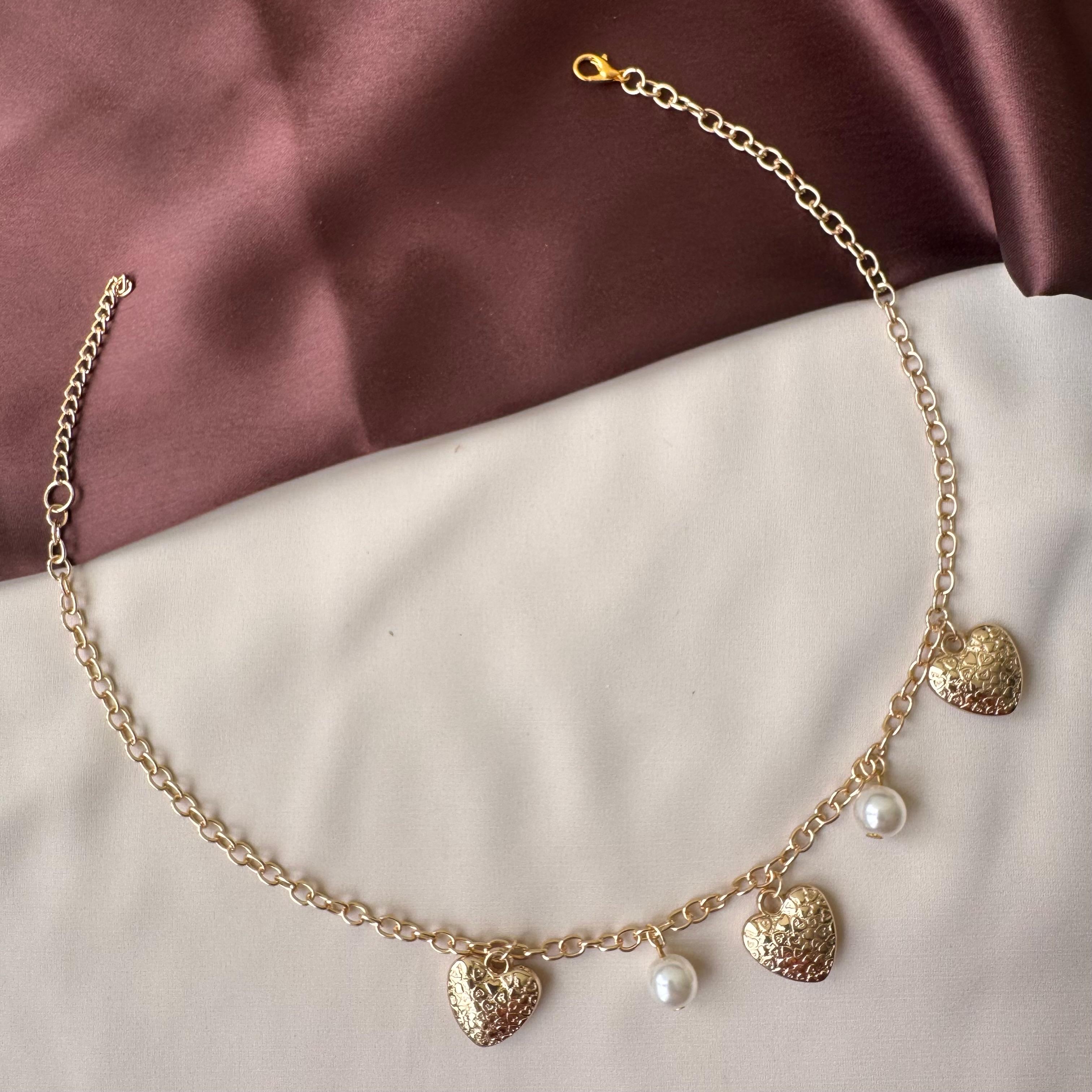 TFC Viva Links Pearl Gold Plated Necklace