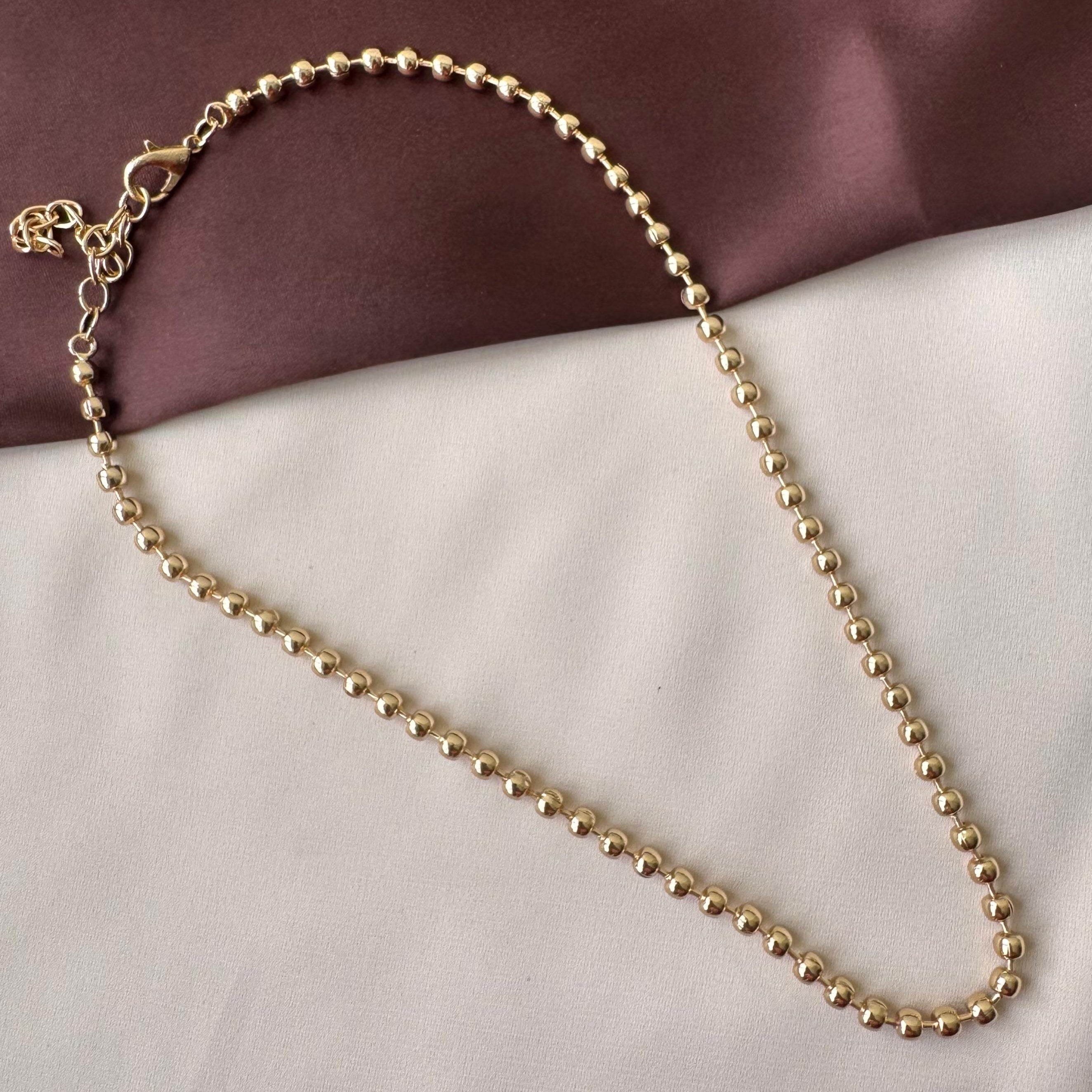 TFC Bead By Bead Gold Plated Chain Necklace