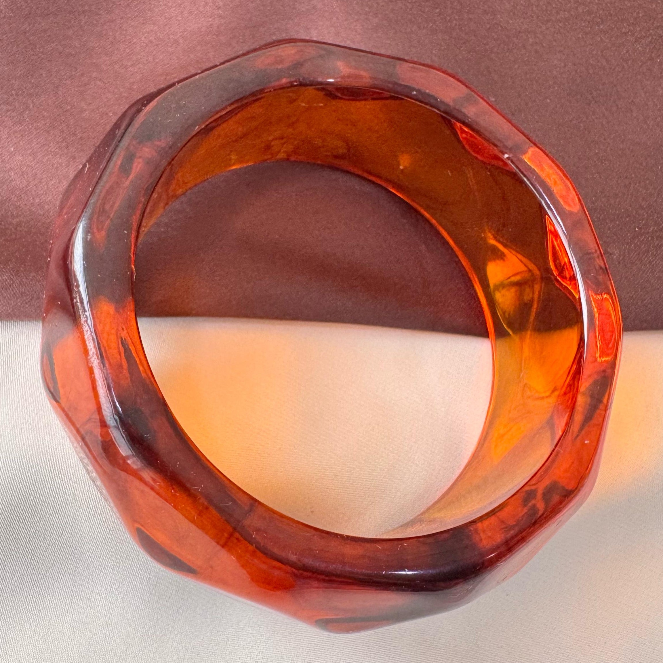TFC Size 2.4 Amber Haze Resin Bangle