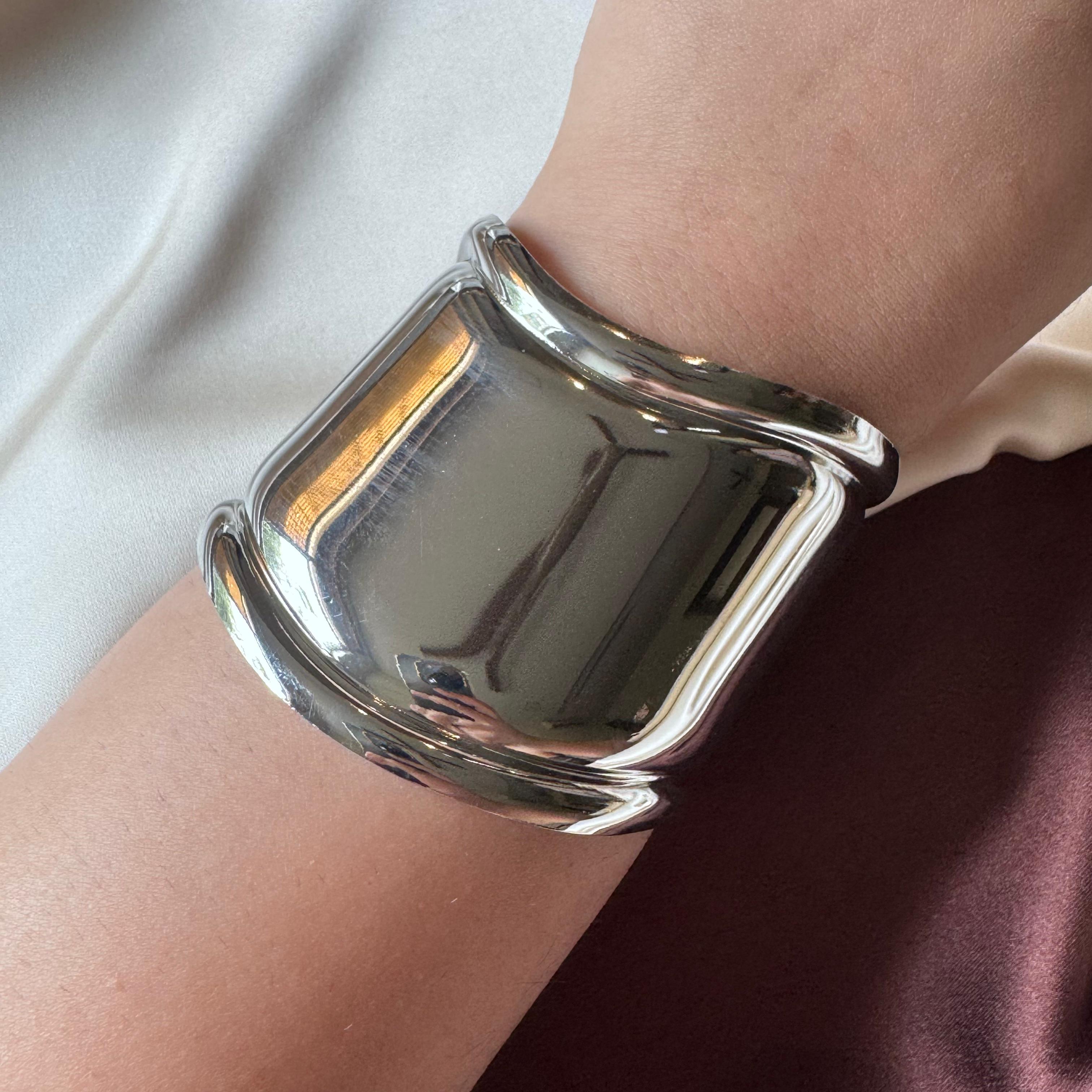 TFC Adjustable Waver Silver Plated Cuff Bracelet