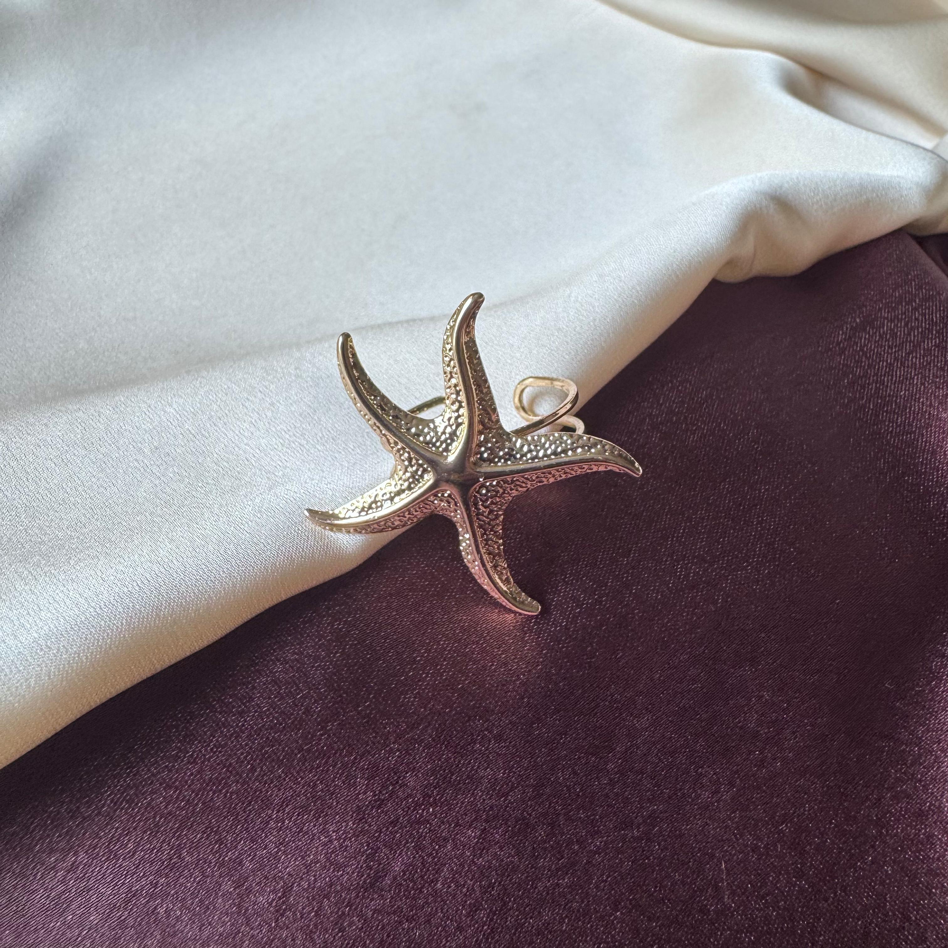 TFC Adjustable Star Gold Plated Ring