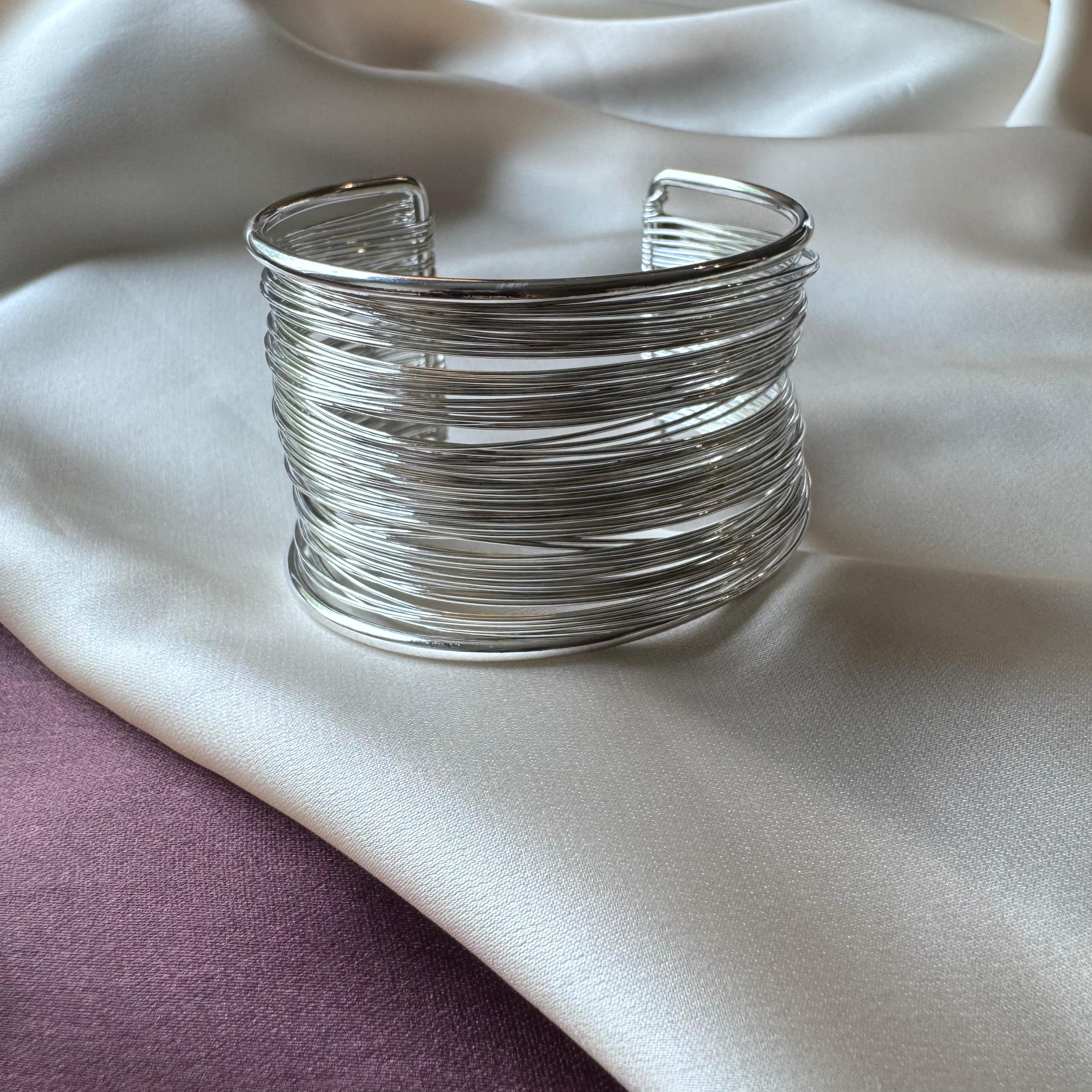 TFC Adjustable Mini Classic Silver Plated Cuff Bracelet