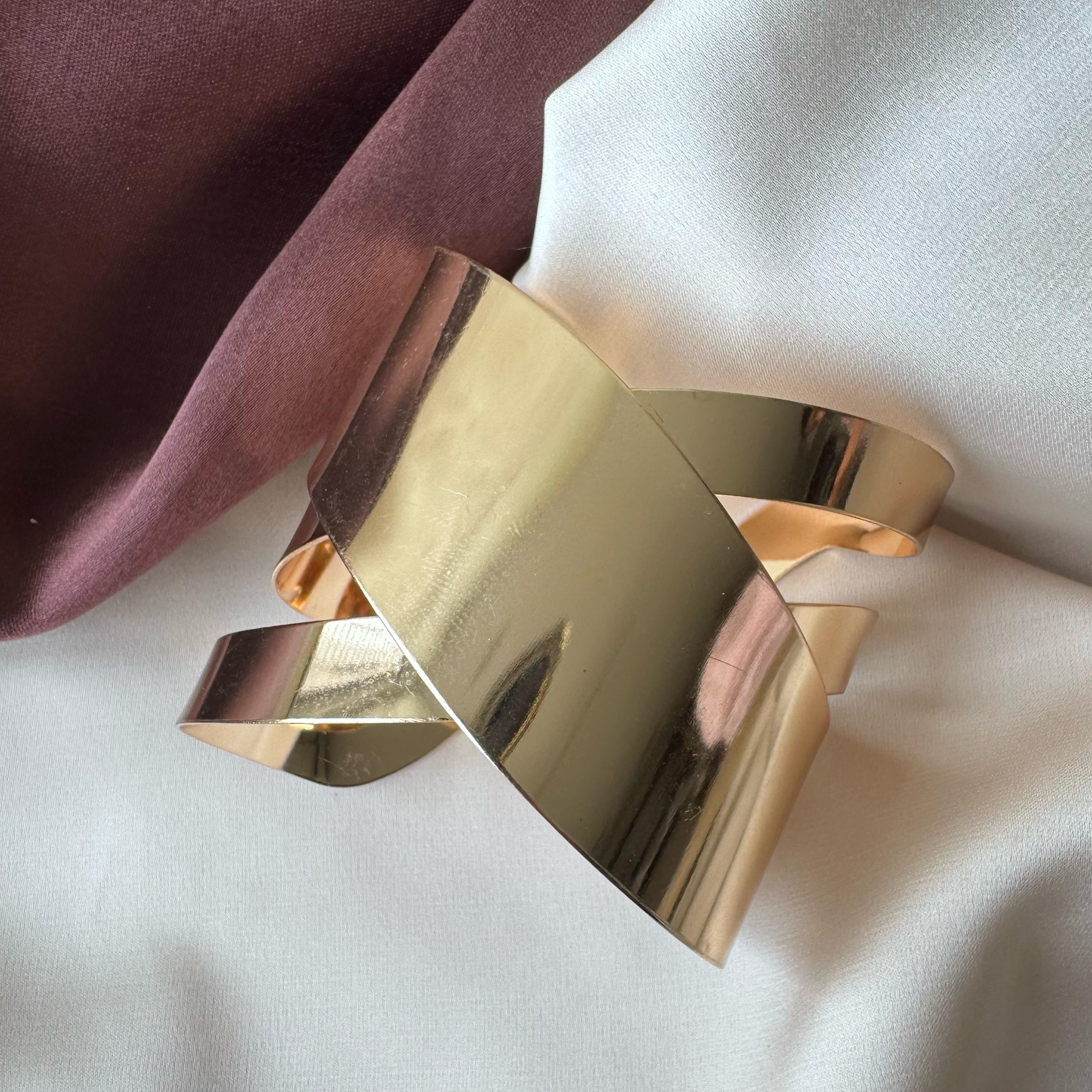 TFC Zenith Gold Plated Cuff Bracelet