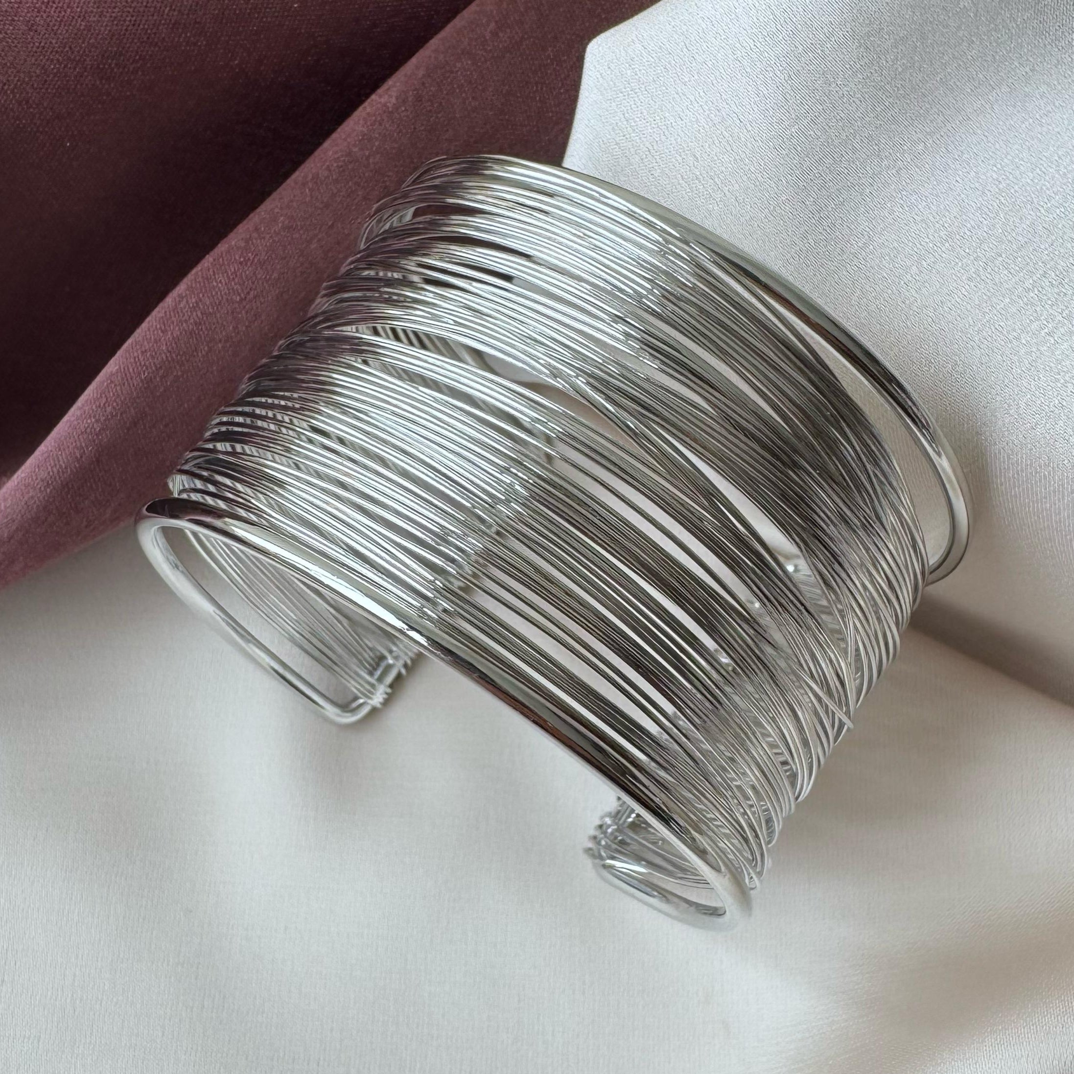 TFC Adjustable Mini Classic Silver Plated Cuff Bracelet