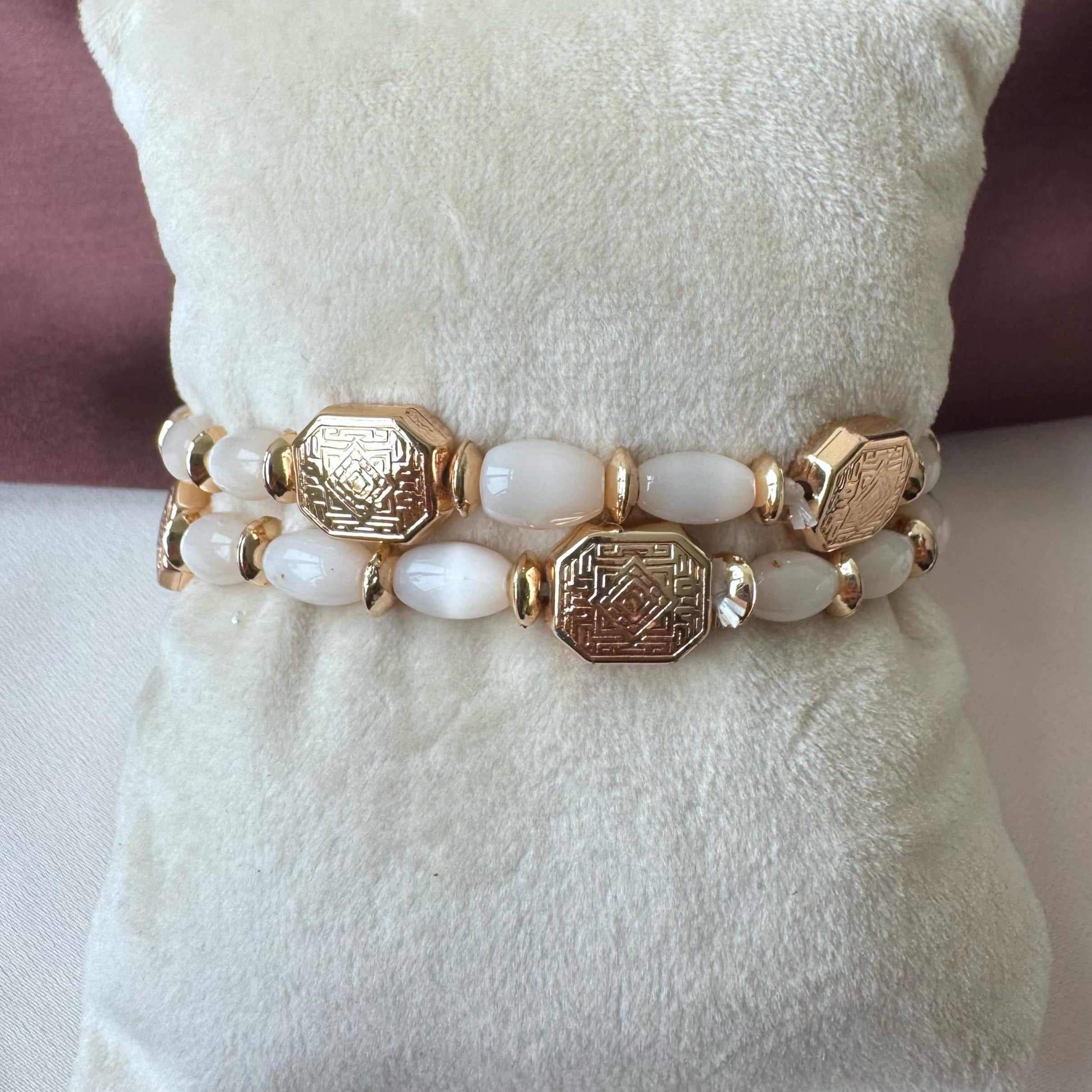 TFC White Shine Gold Plated Bracelet (set of 2)