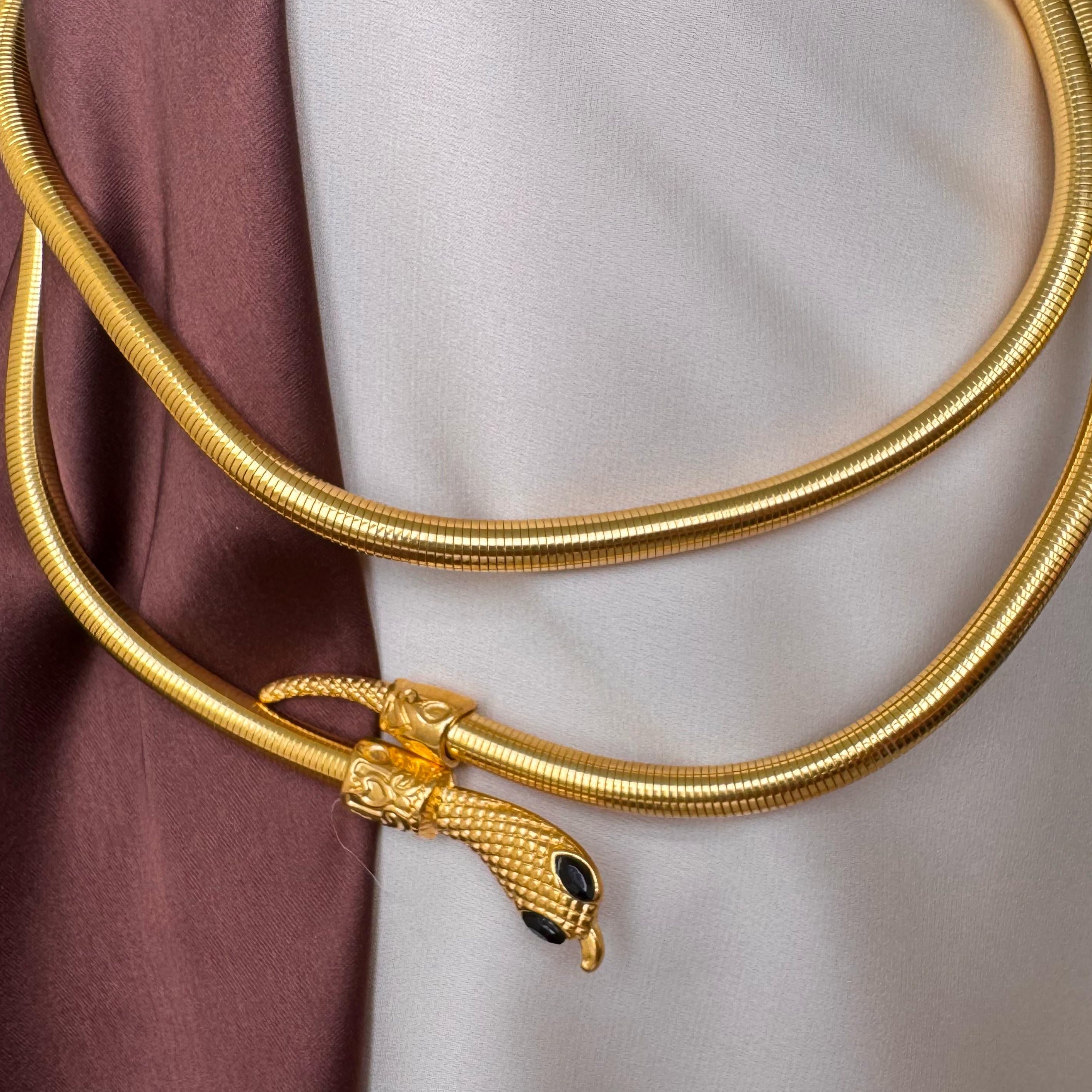 TFC Spiral Snake Adjuatable Gold Plated Necklace