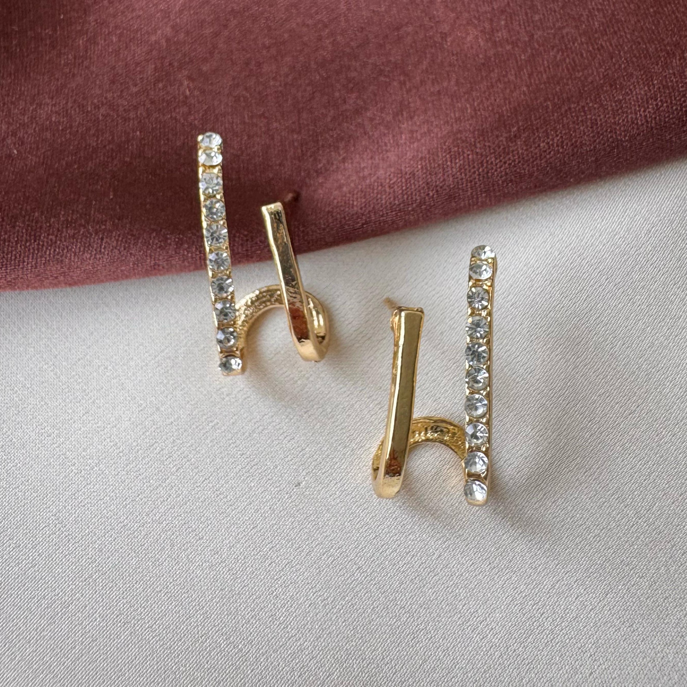 TFC Trendy Gold Plated Stud Earrings