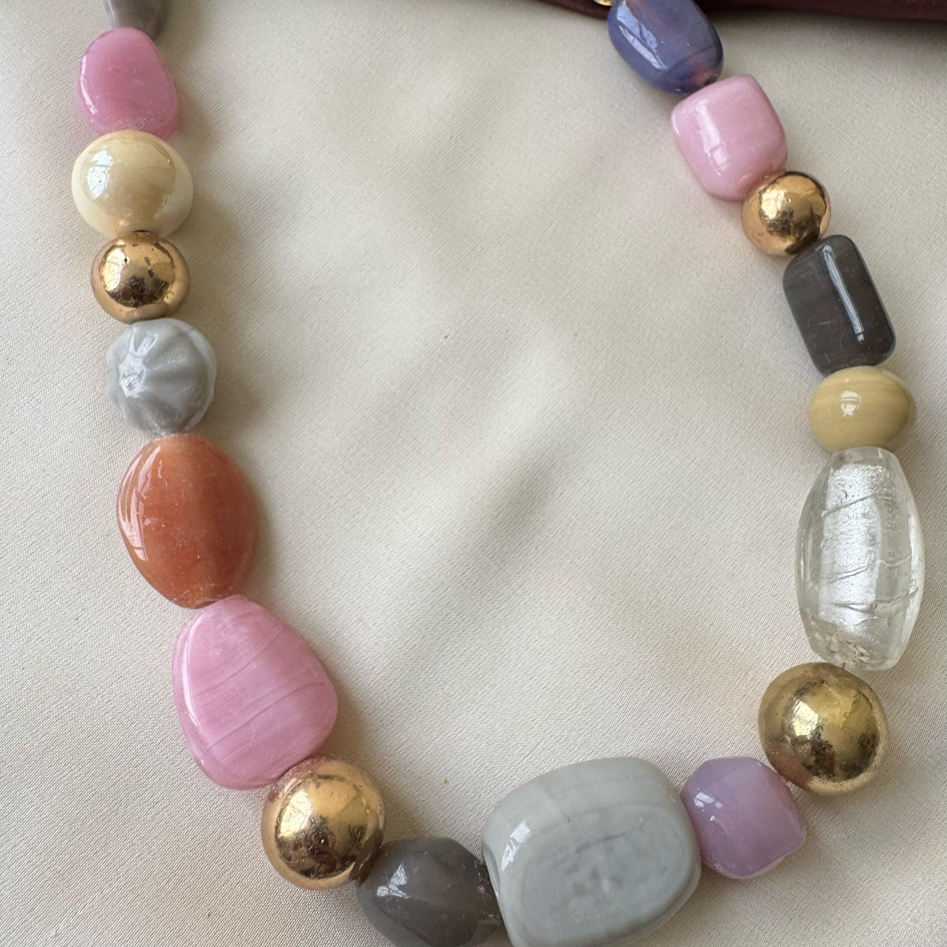 TFC Candy Bead Gold Plated Necklace