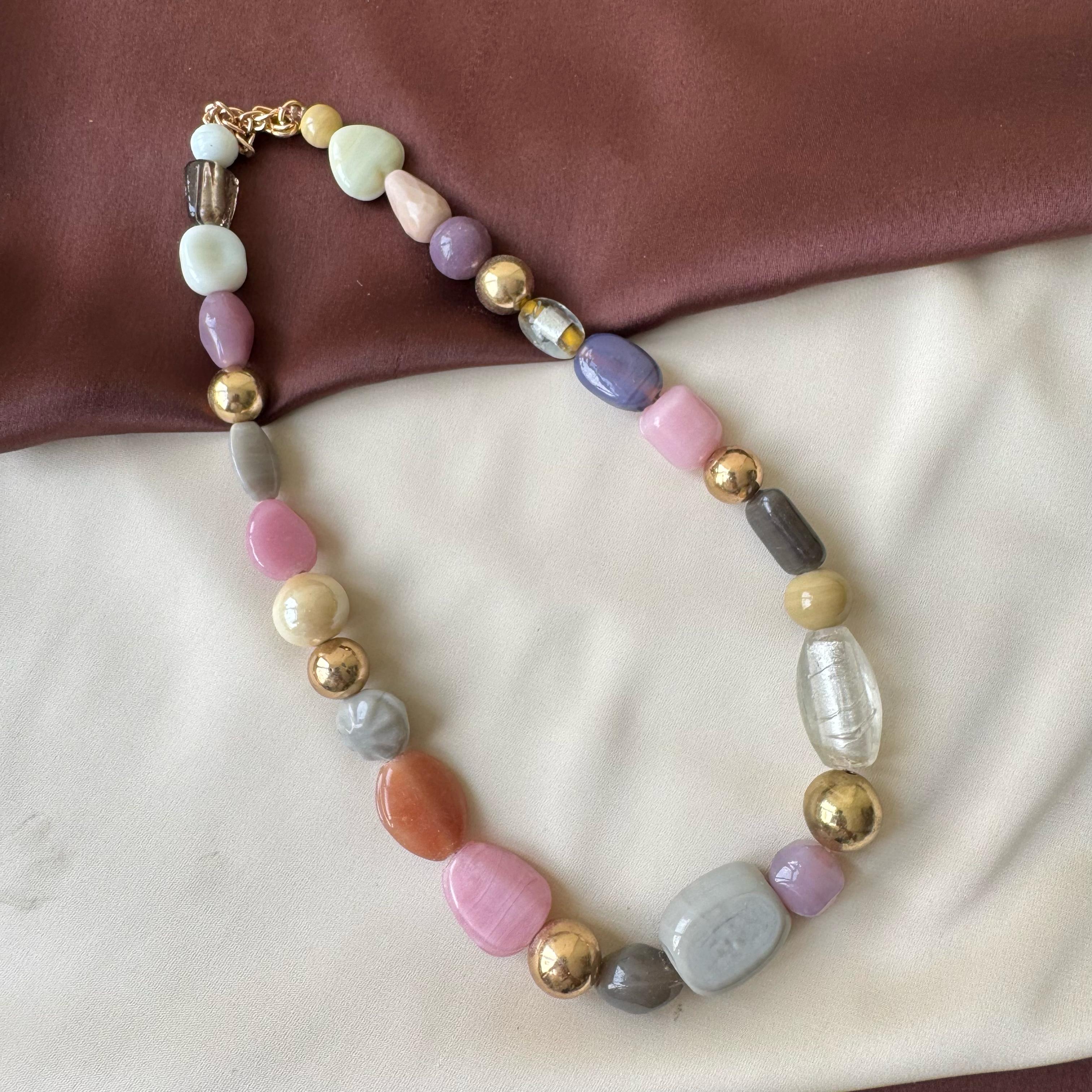 TFC Candy Bead Gold Plated Necklace