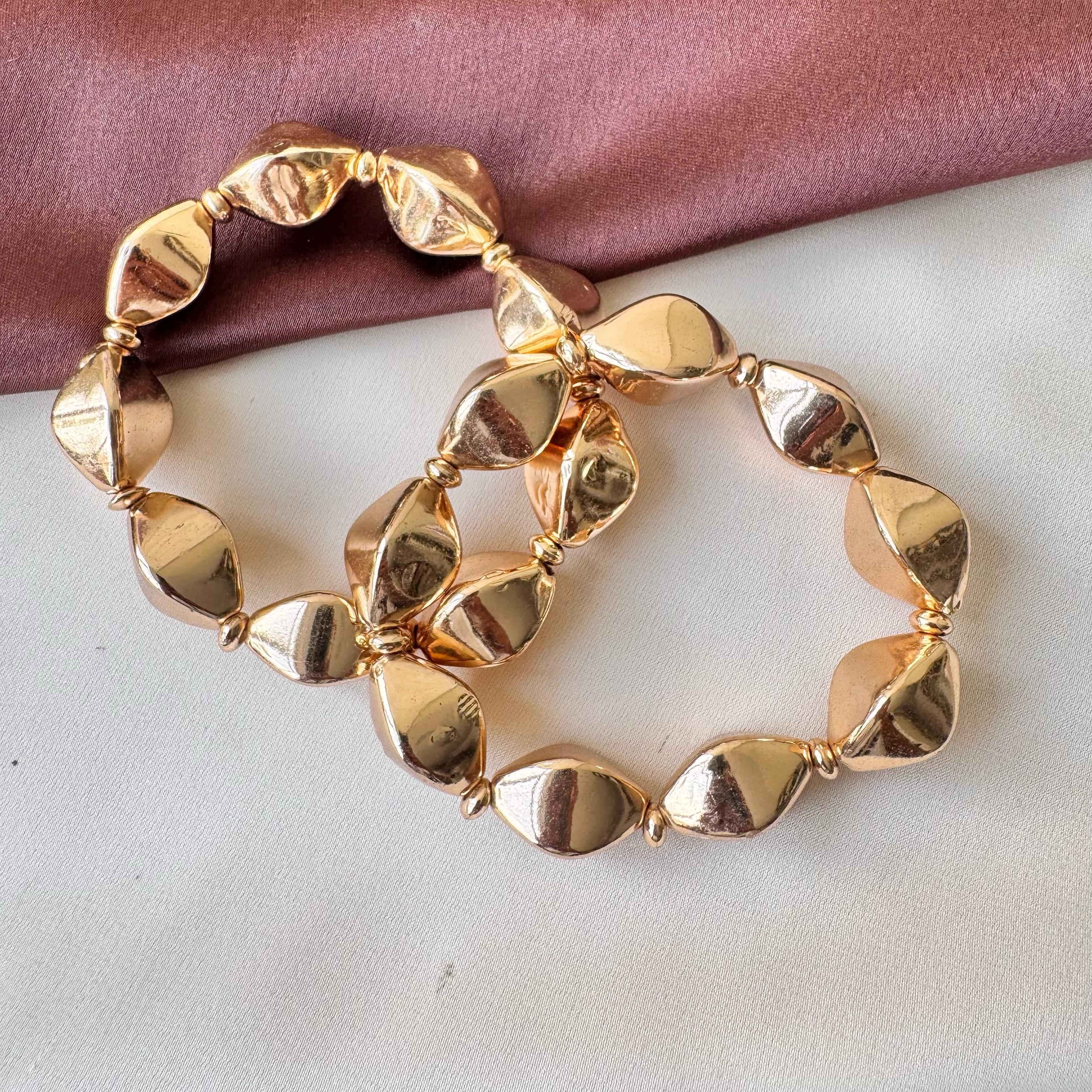 TFC Edges Gold Plated Bracelet (set of 2 )