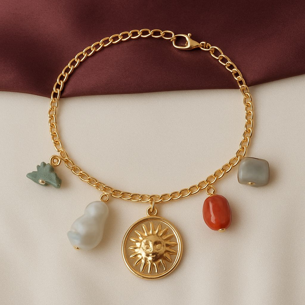 TFC Sunny Shine Charms Gold Plated Bracelet