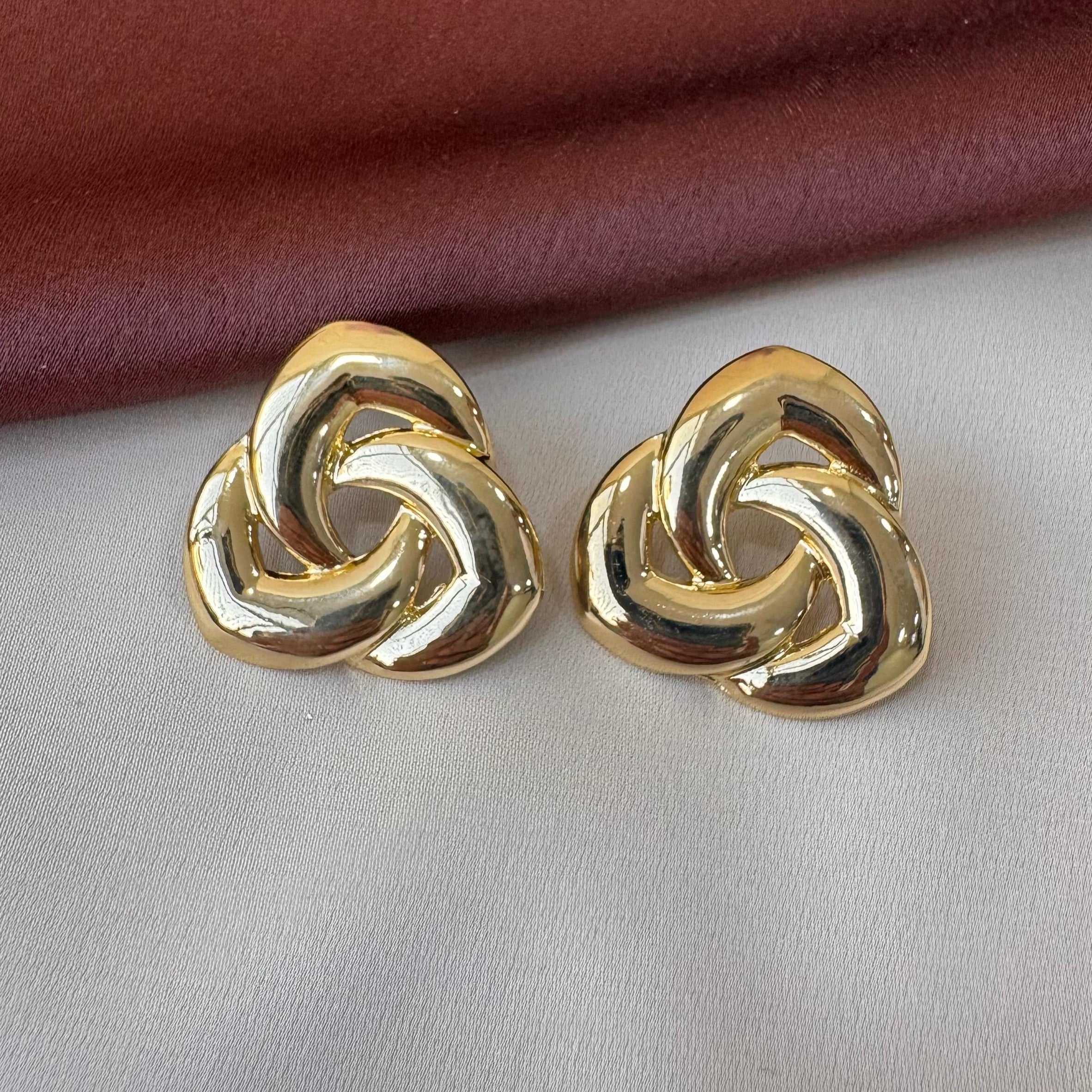 TFC Trio Gold Plated Stud Earrings