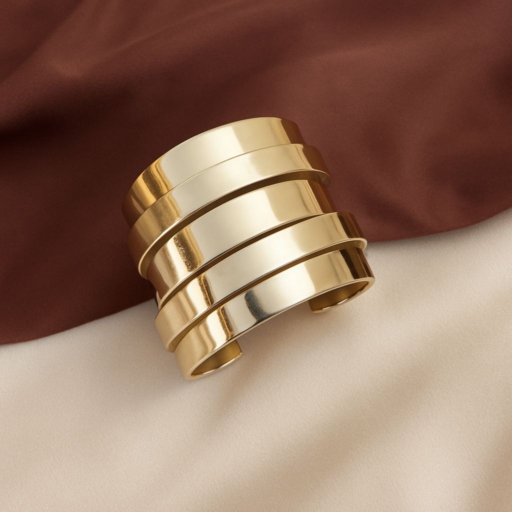 TFC Dazzle Gold Plated Cuff Bracelet