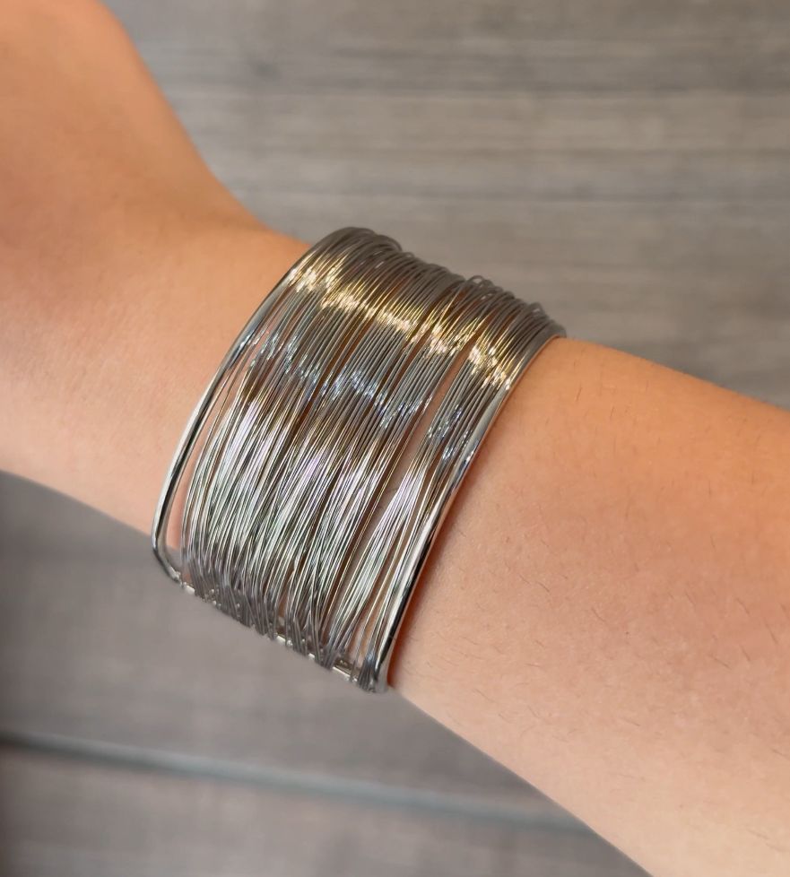 TFC Adjustable Mini Classic Silver Plated Cuff Bracelet