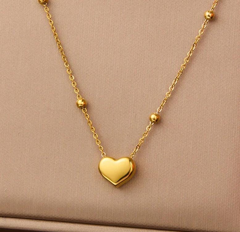 TFC New Heart Gold Plated Pendant Necklace
