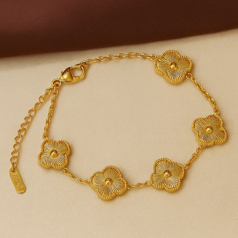 TFC Golden Clover Gold Plated Bracelet