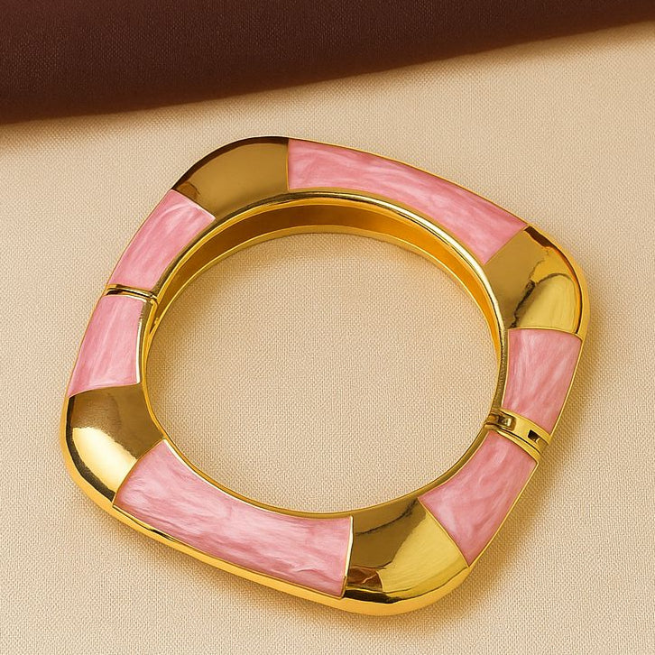 TFC Size 2.6 Pink Side Gold Plated Bracelet Bangle