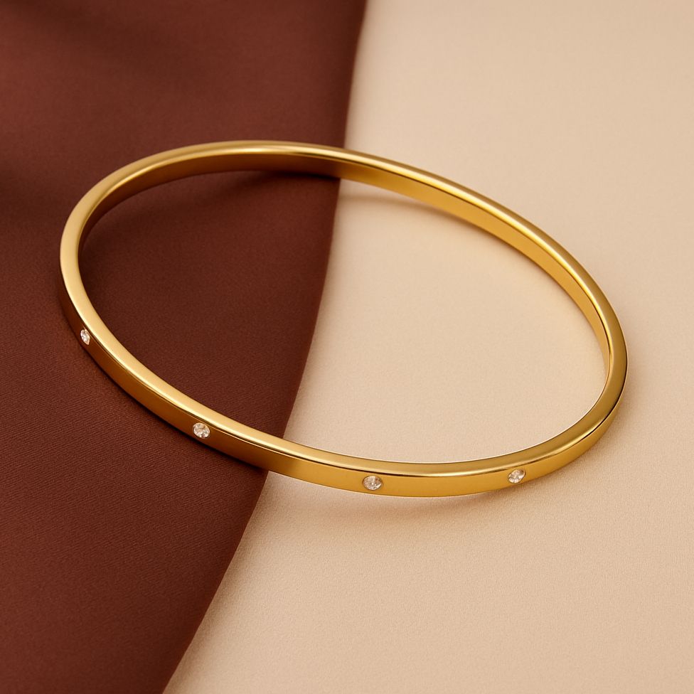 TFC Size 2.2 Minimalist gold Plated Bracelet Bangle