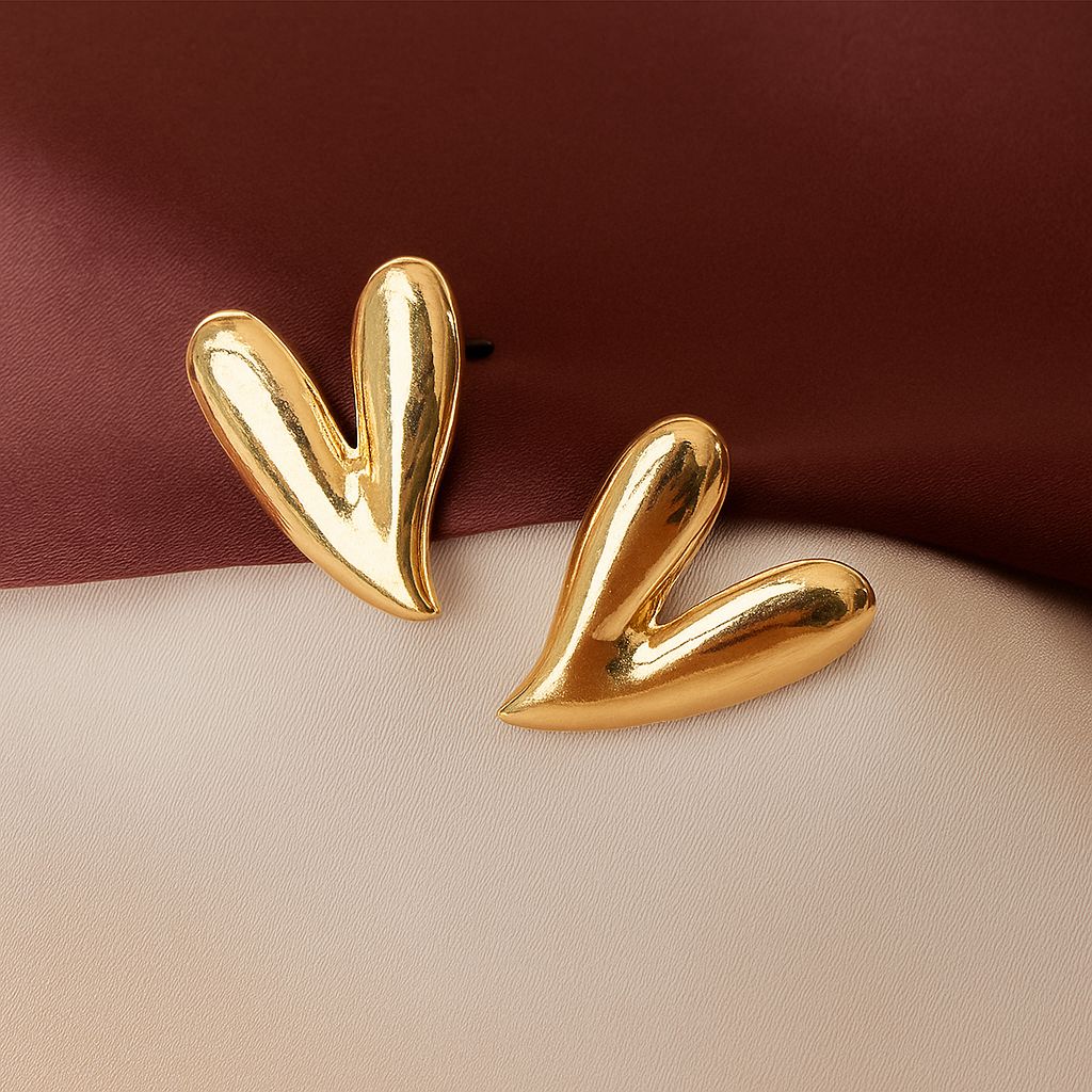 TFC Heartthrob Gold Plated Stud Earrings