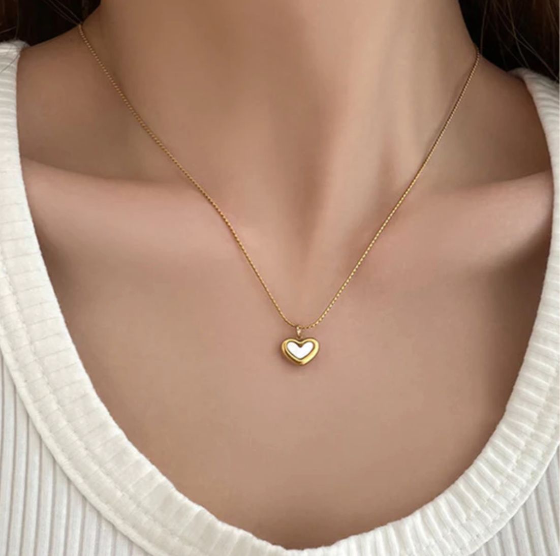 TFC Calm Heart Gold Plated Necklace