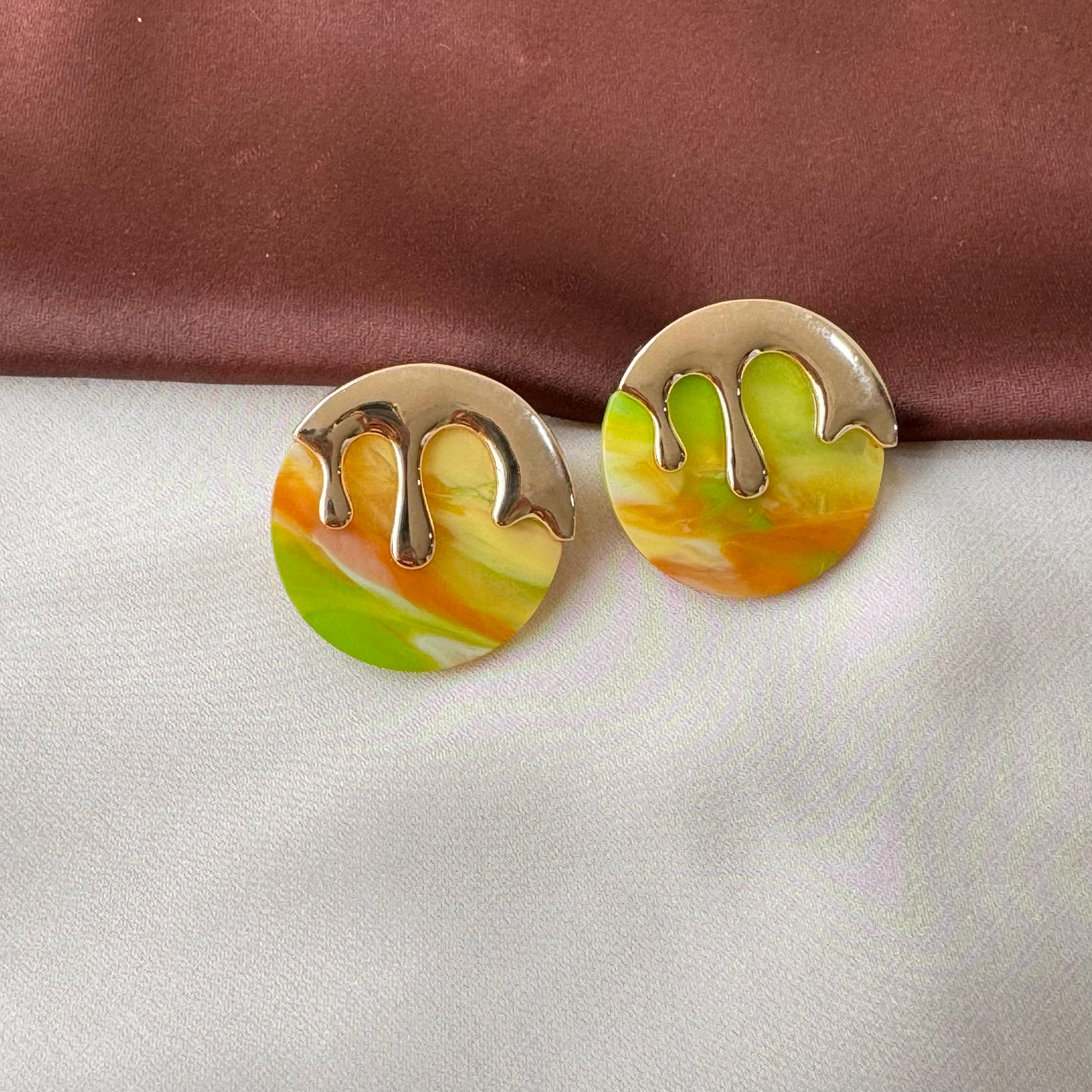 TFC Sunrays Gold Plated Stud Earrings
