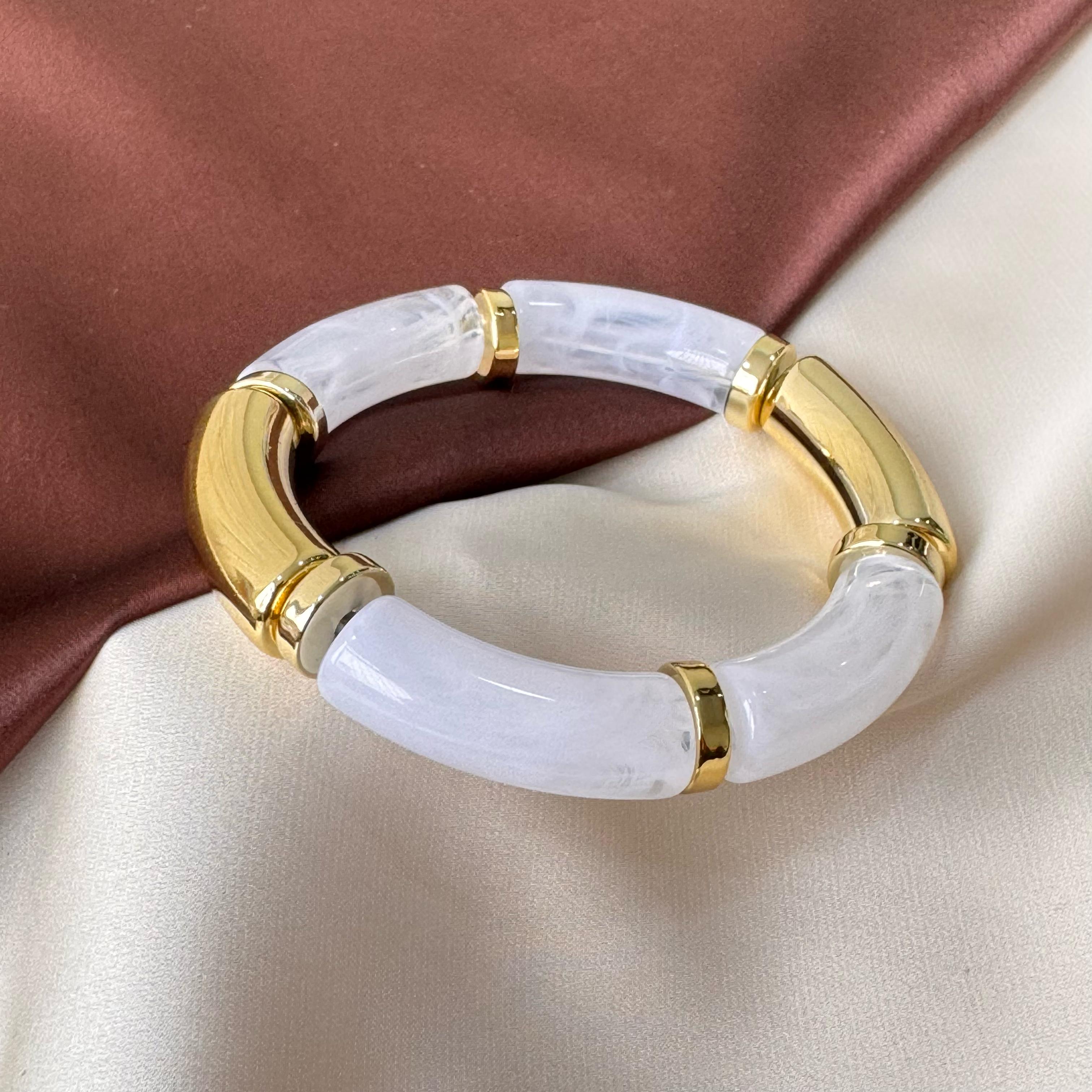 TFC Glacial Gold Plated Stretchable Bracelet