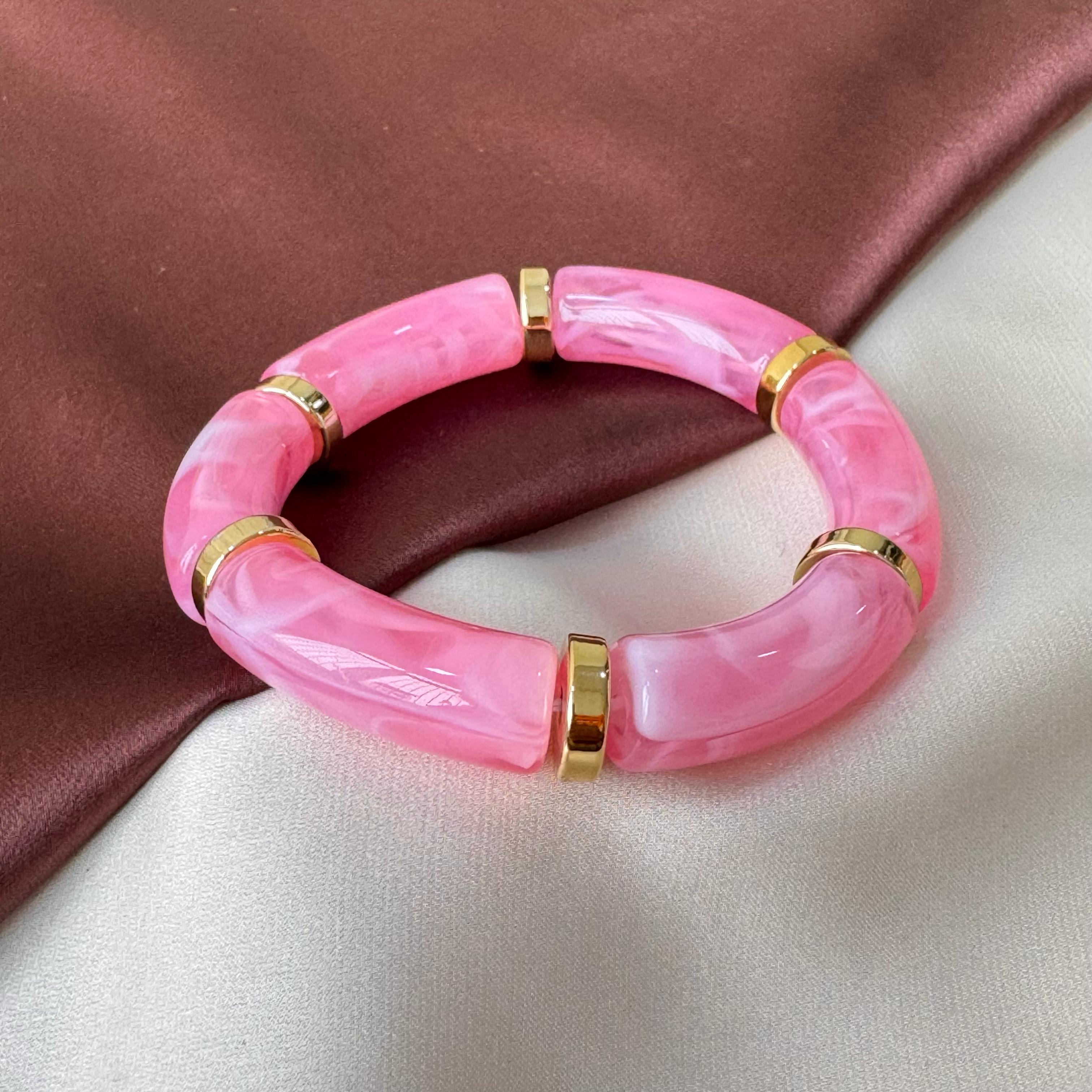 TFC Rosy Twist Gold Plated Stretchable Bracelet