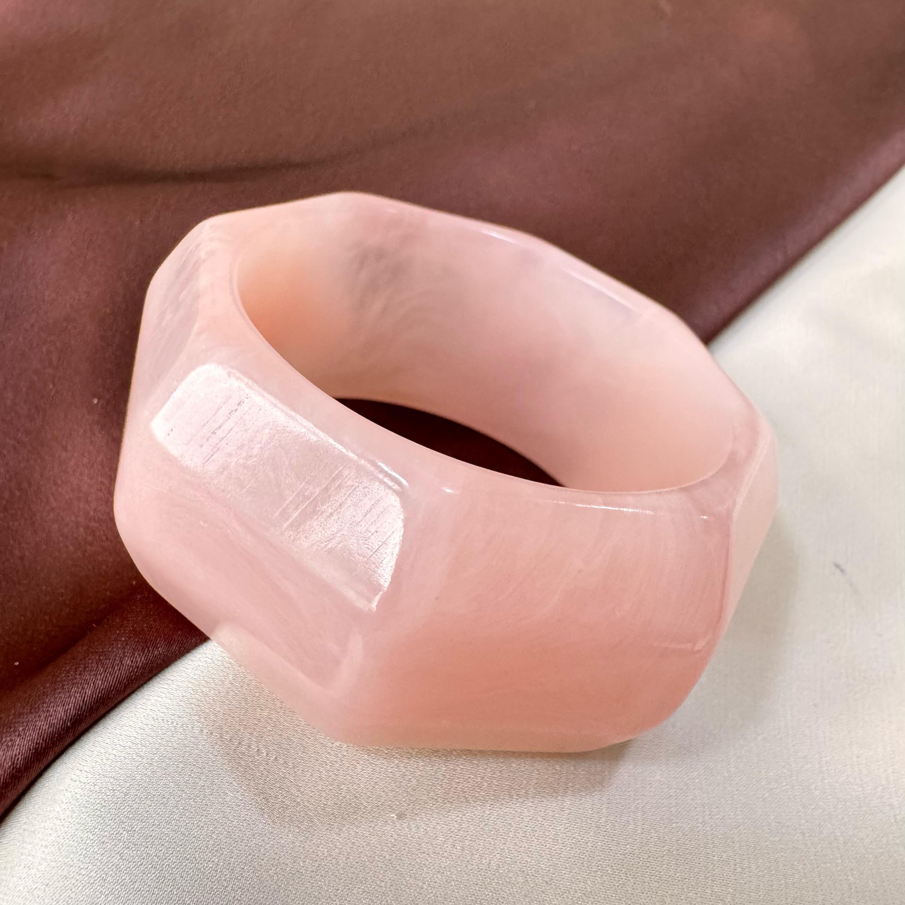TFC size 2.8  Rose Quartz Resin Bangle