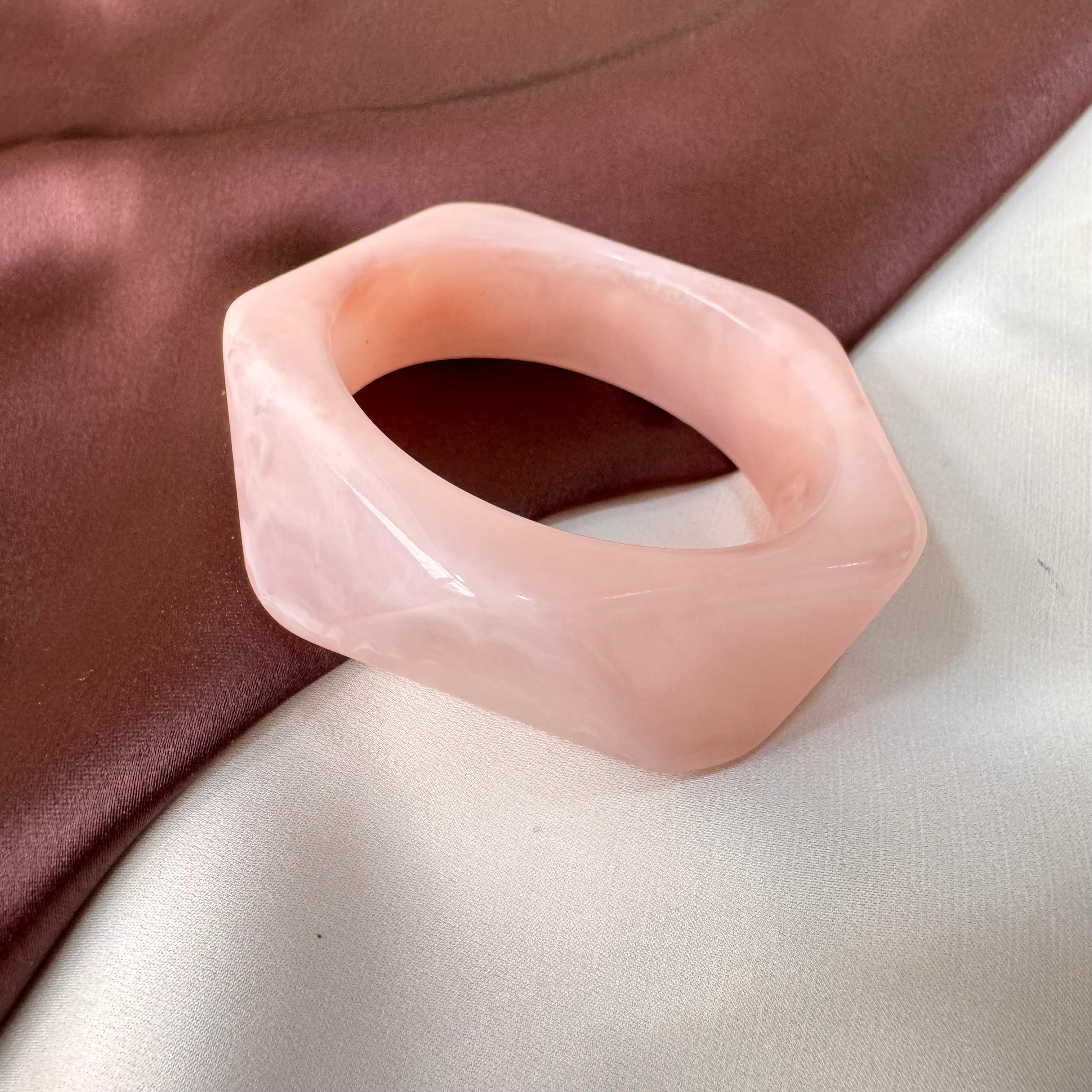 TFC Size 2.5 Pink 5 Sides Resin Bracelet Bangle