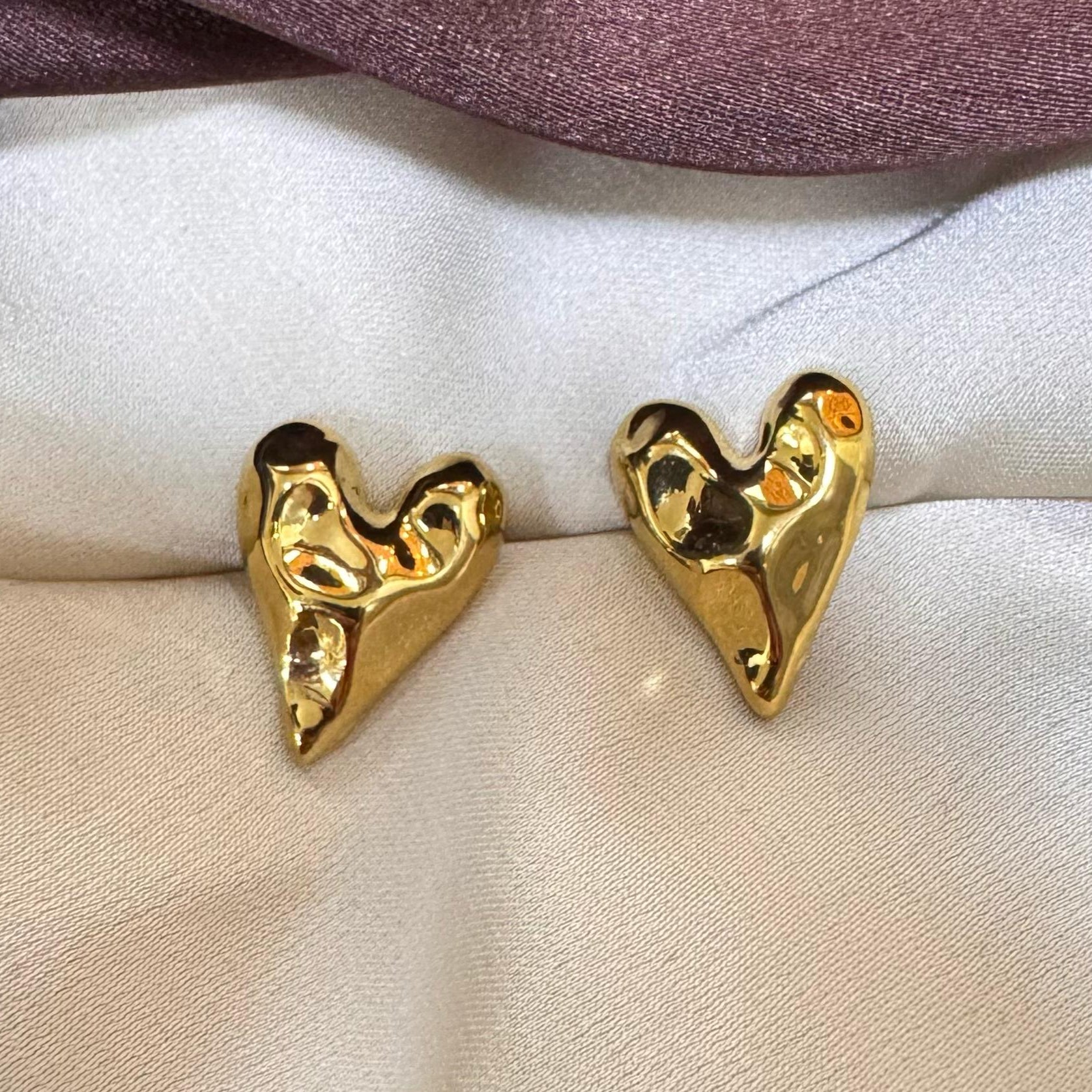 TFC Mini Love Heart Gold Plated Stud Earrings