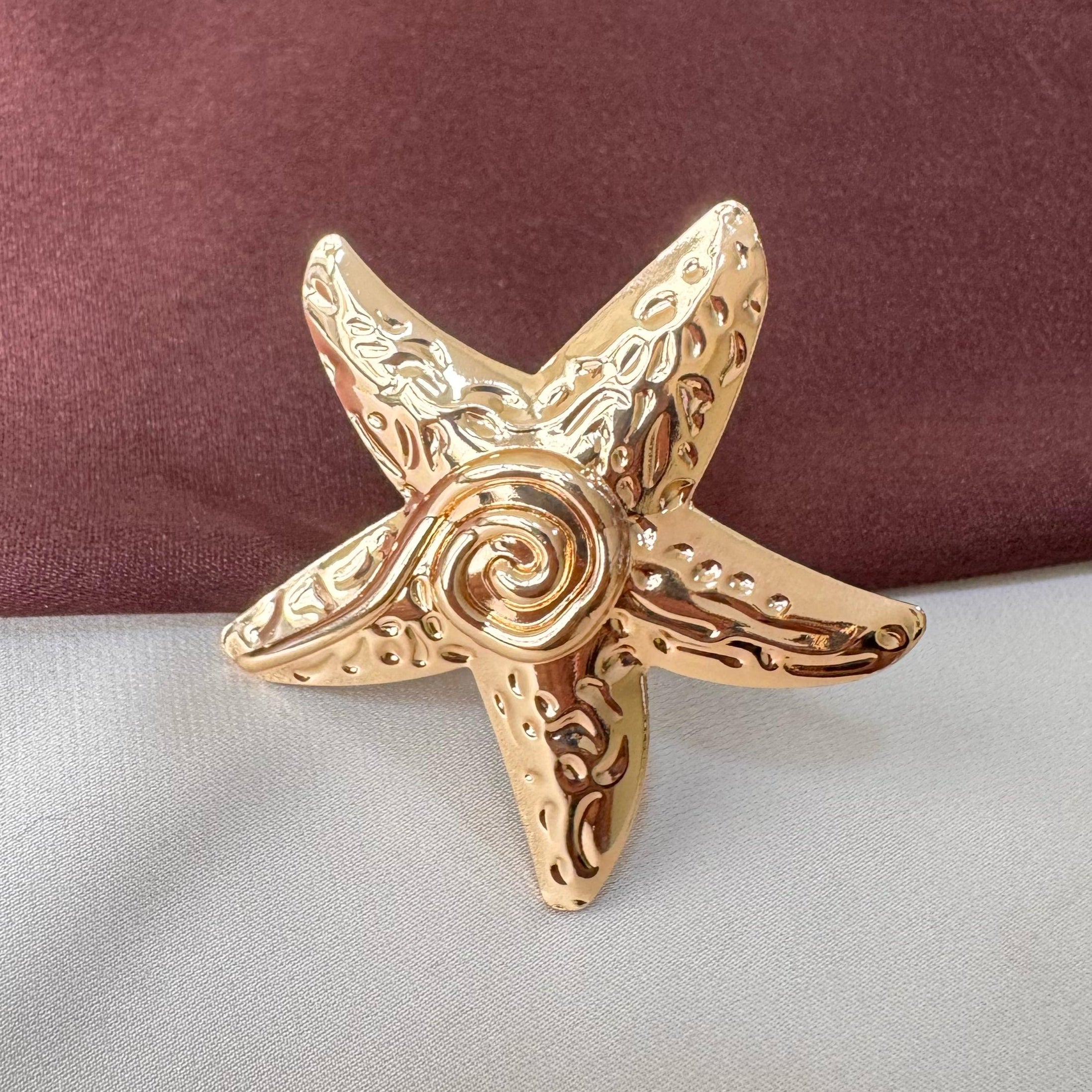 TFC Adjustable Star Style Gold Plated Ring