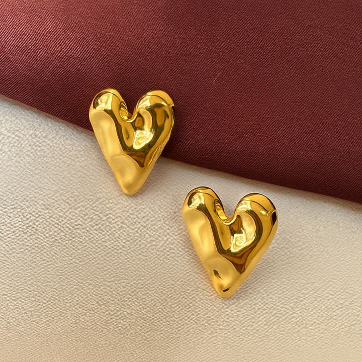 TFC Mini Love Heart Gold Plated Stud Earrings