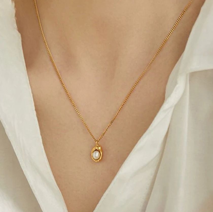 TFC Pearl Care Gold Plated Necklace