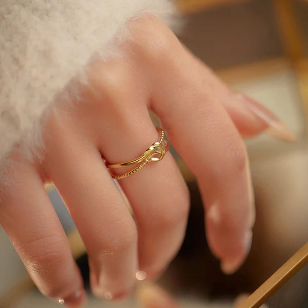 TFC Adjustable Knot Gold Plated Ring