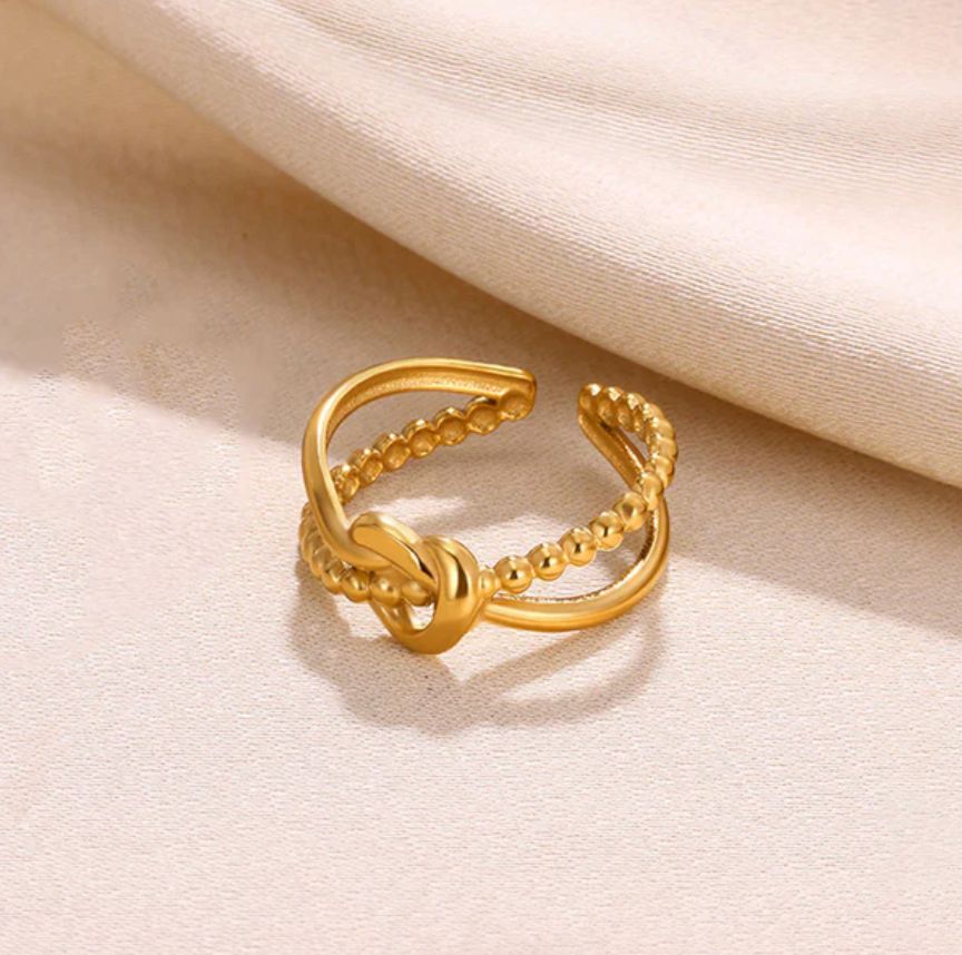 TFC Adjustable Knot Gold Plated Ring