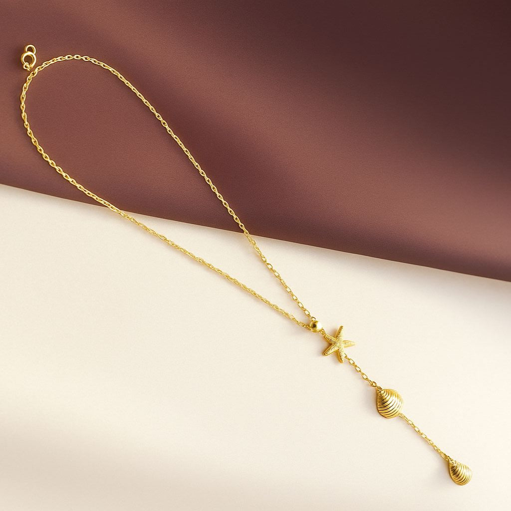 TFC Trio Oceanic Charm Gold Plated Necklace