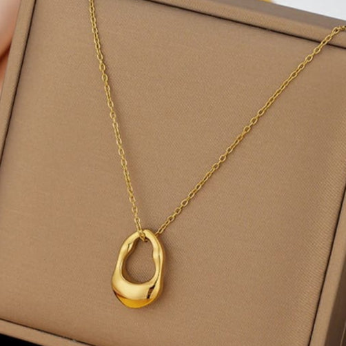 TFC Small Purse Gold  Plated Pendant Necklace