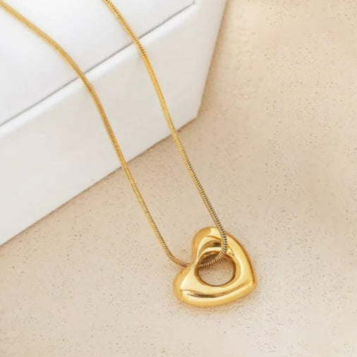 TFC Heart Gold Plated Pendant Necklace