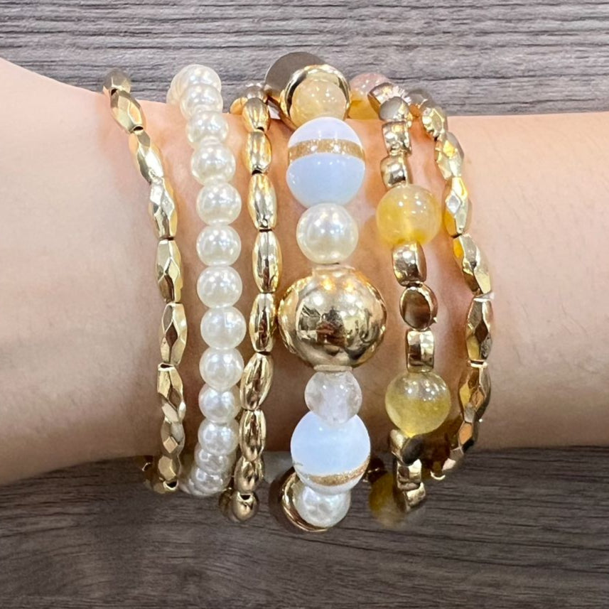 TFC Pearling Gold Plated Bracelet (set of 6)