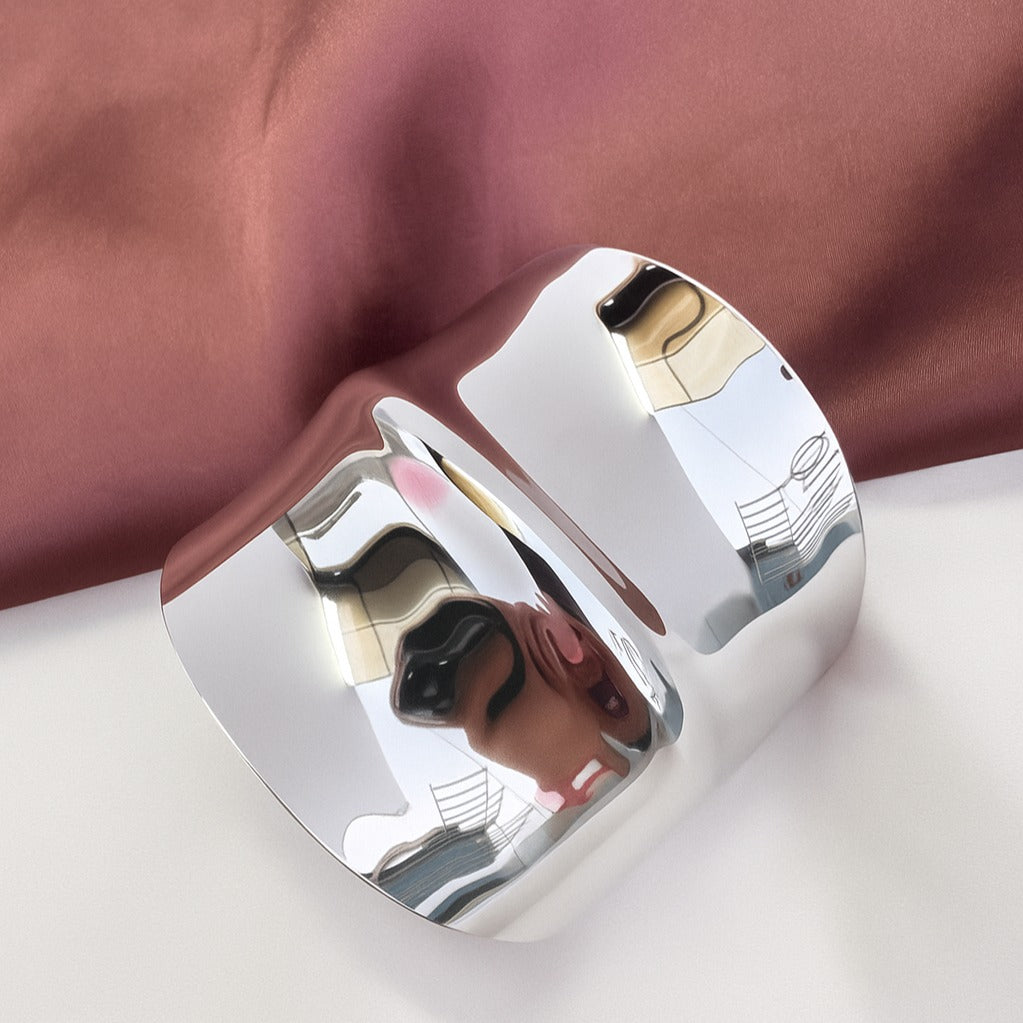 TFC Adjustable Bold Rover Silver Plated Cuff Bracelet