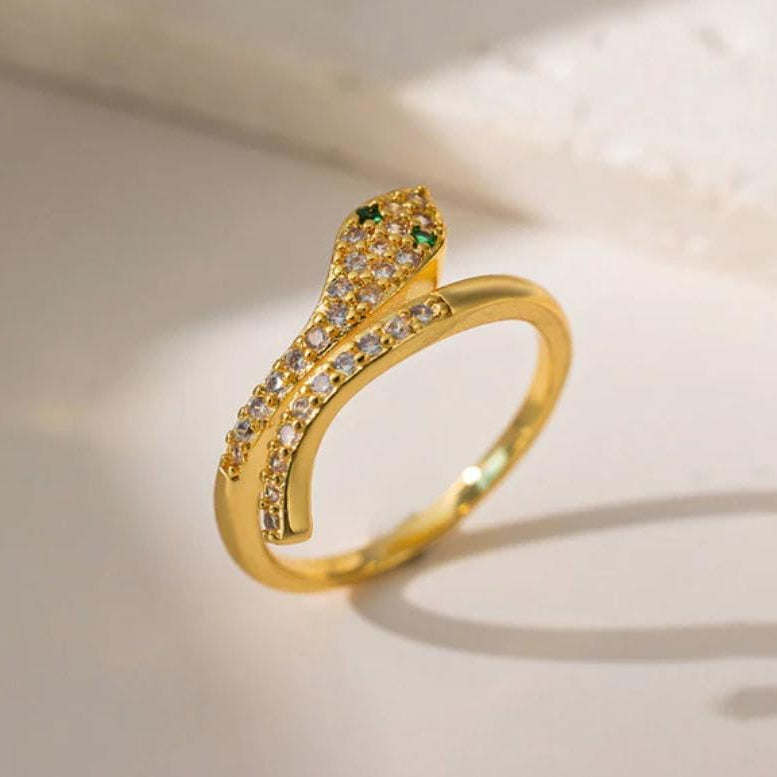 TFC Adjustable Snake Gold Plated Ring